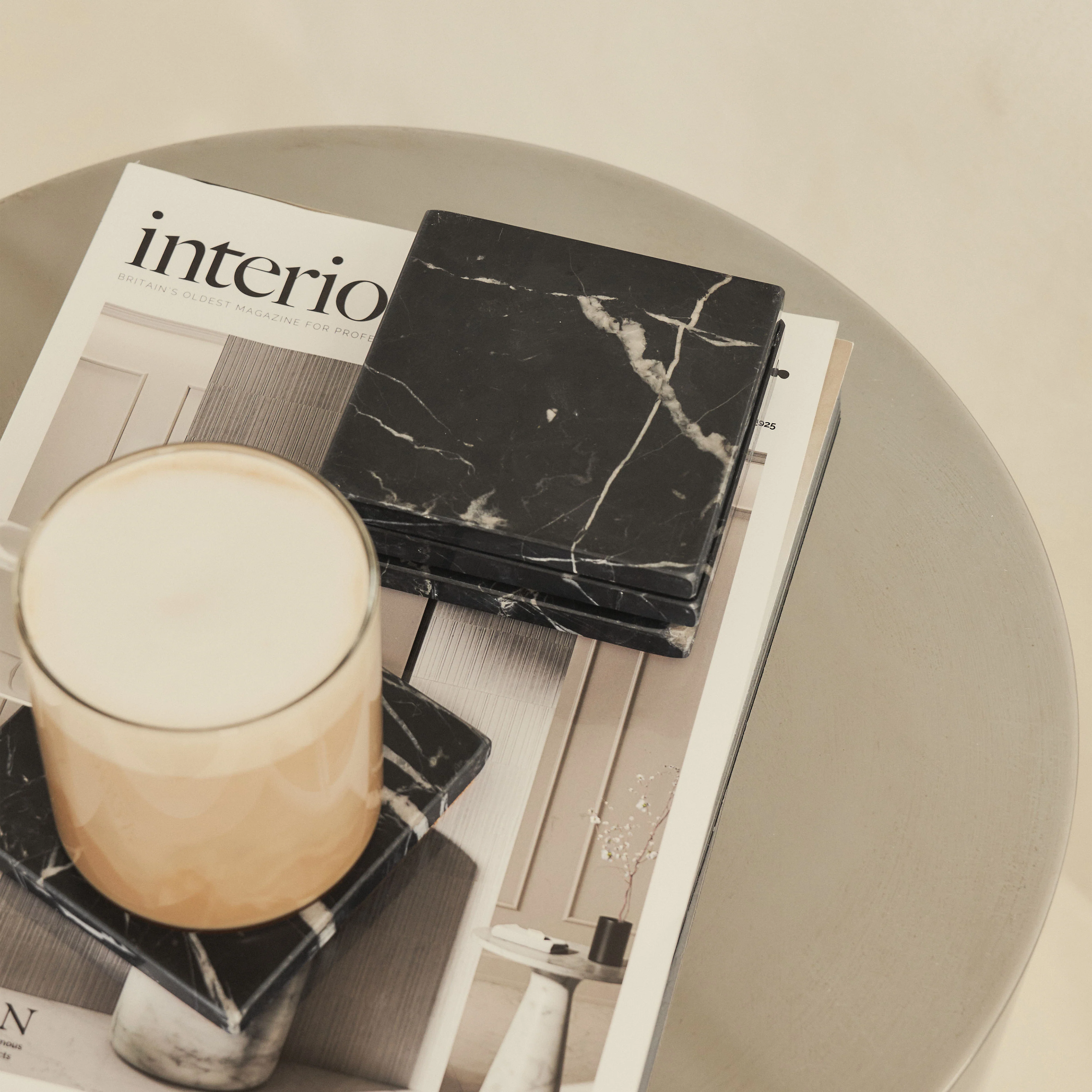 Marbelle - Black Marble Coasters Set of 4 Square - Image 6