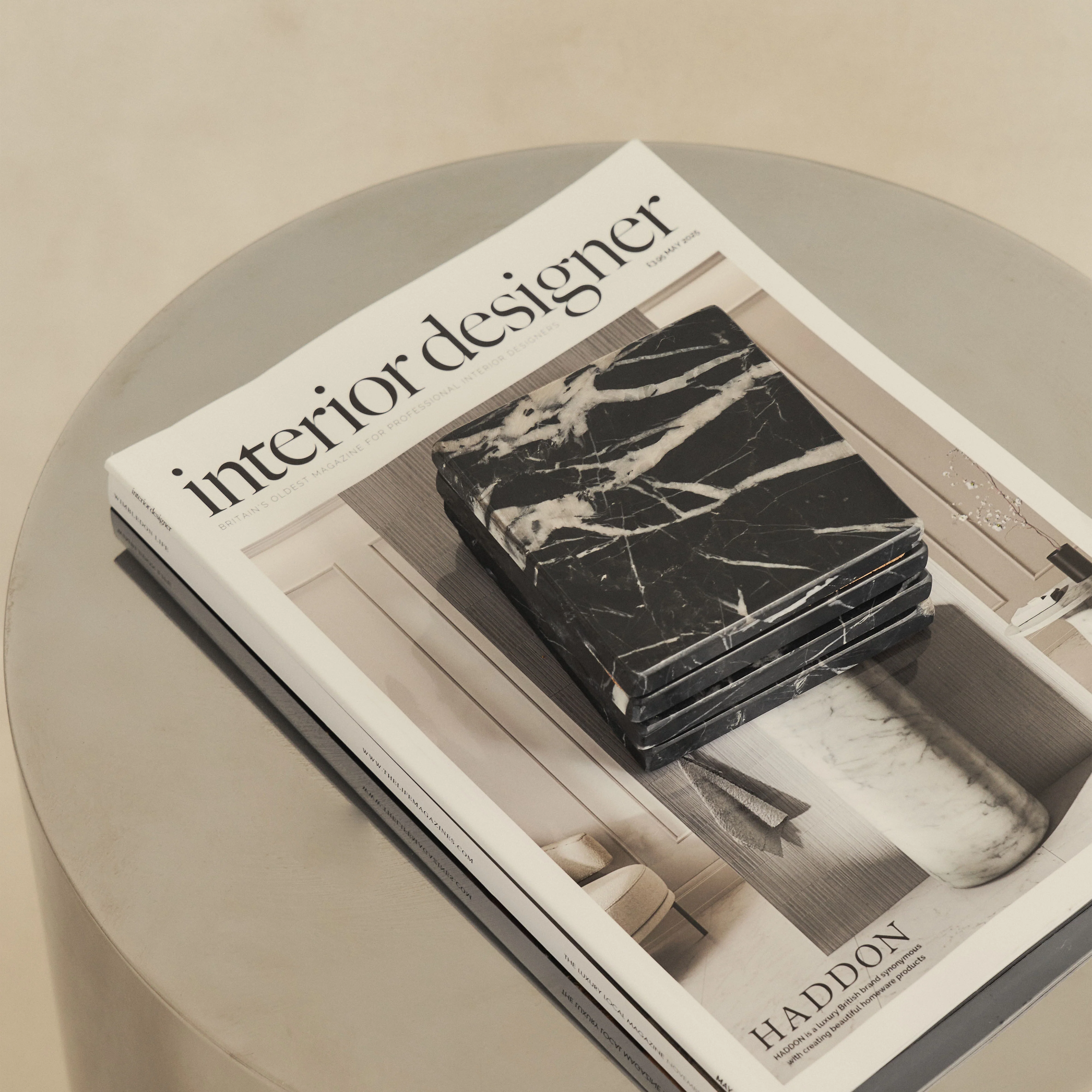 Marbelle - Black Marble Coasters Set of 4 Square - Image 8