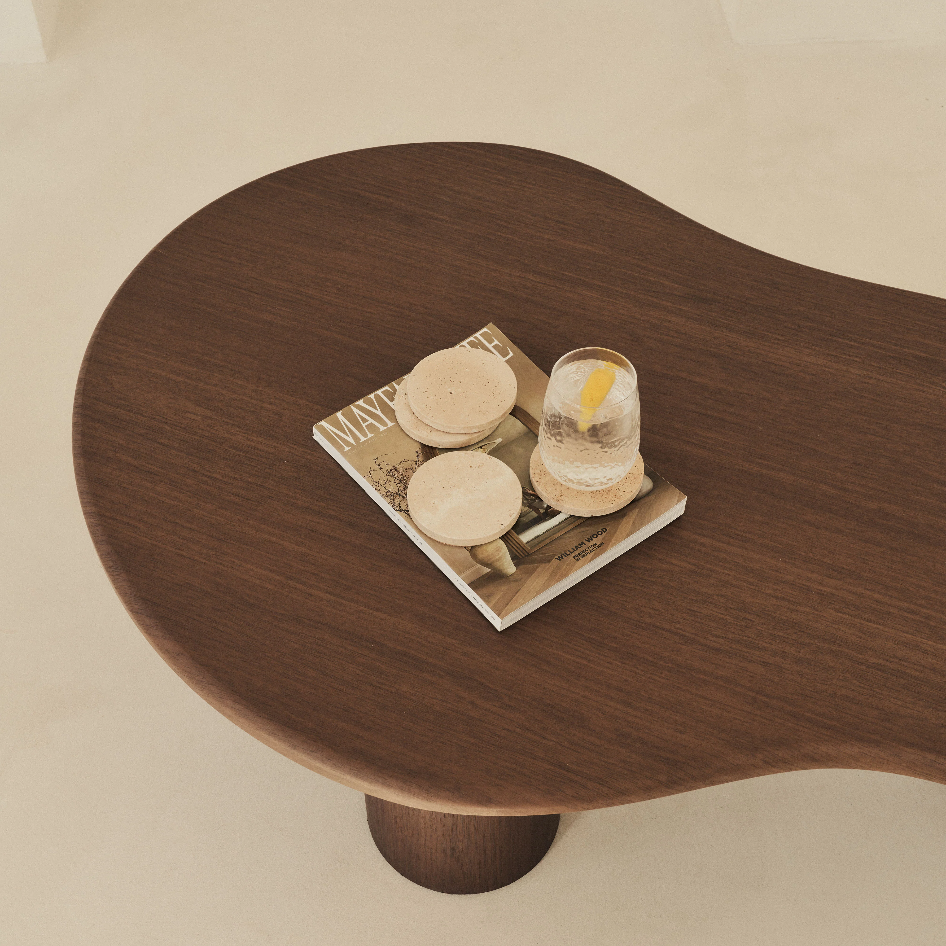 Marbelle - Cream Travertine Coasters Set of 4 Round - Image 5