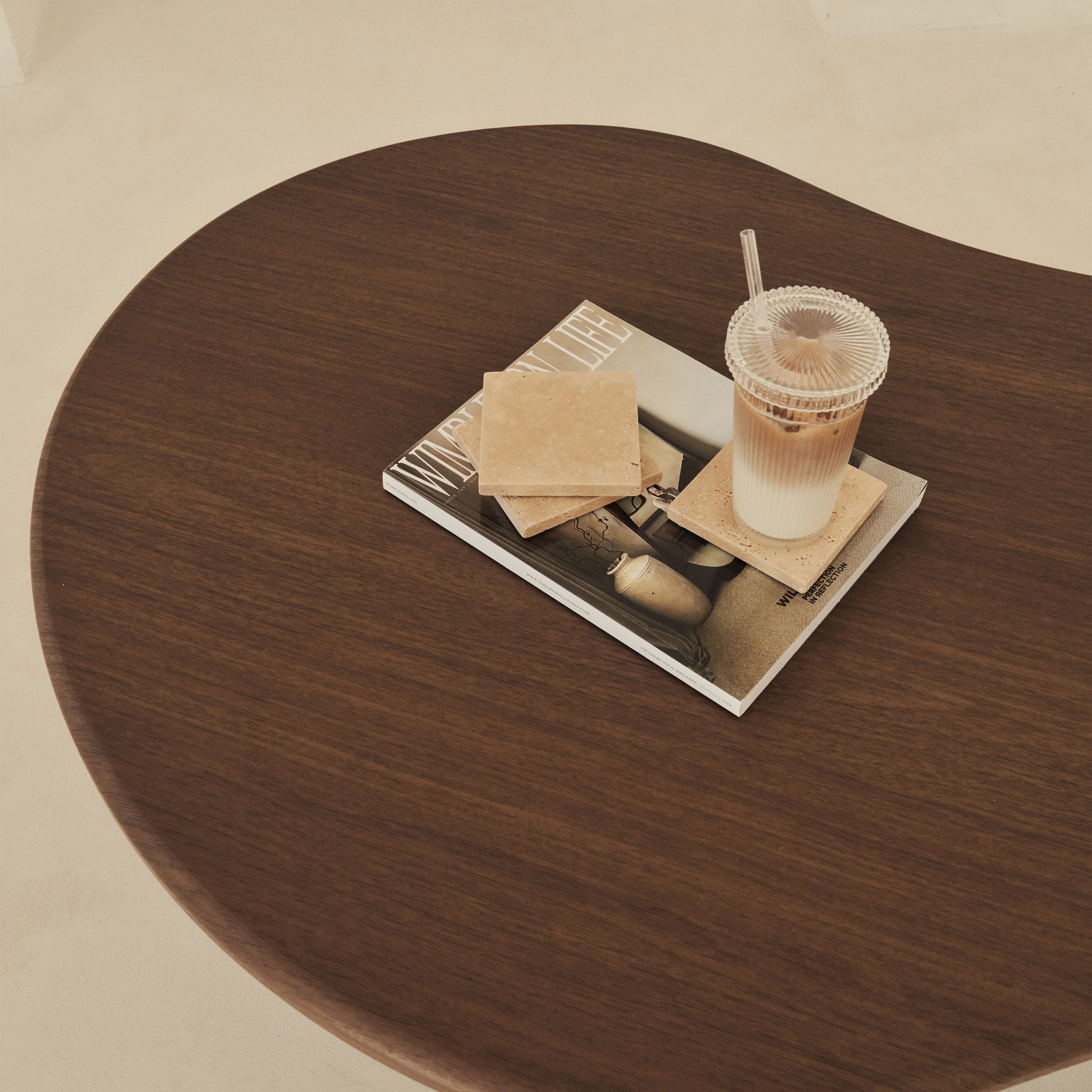Marbelle - Cream Travertine Coasters Set of 4 Square - Image 5