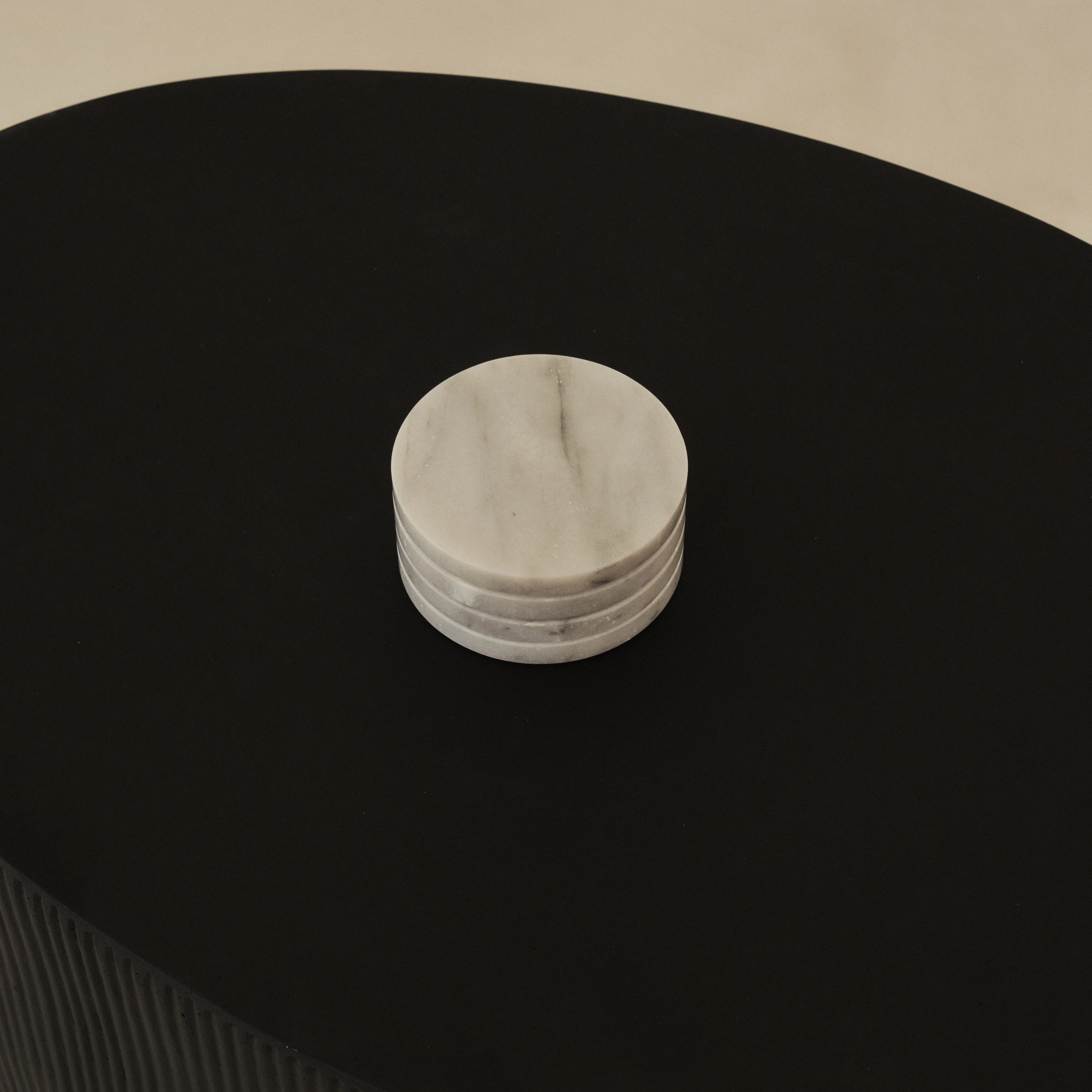 Marbelle - White Marble Coasters Set of 4 Round - Image 8