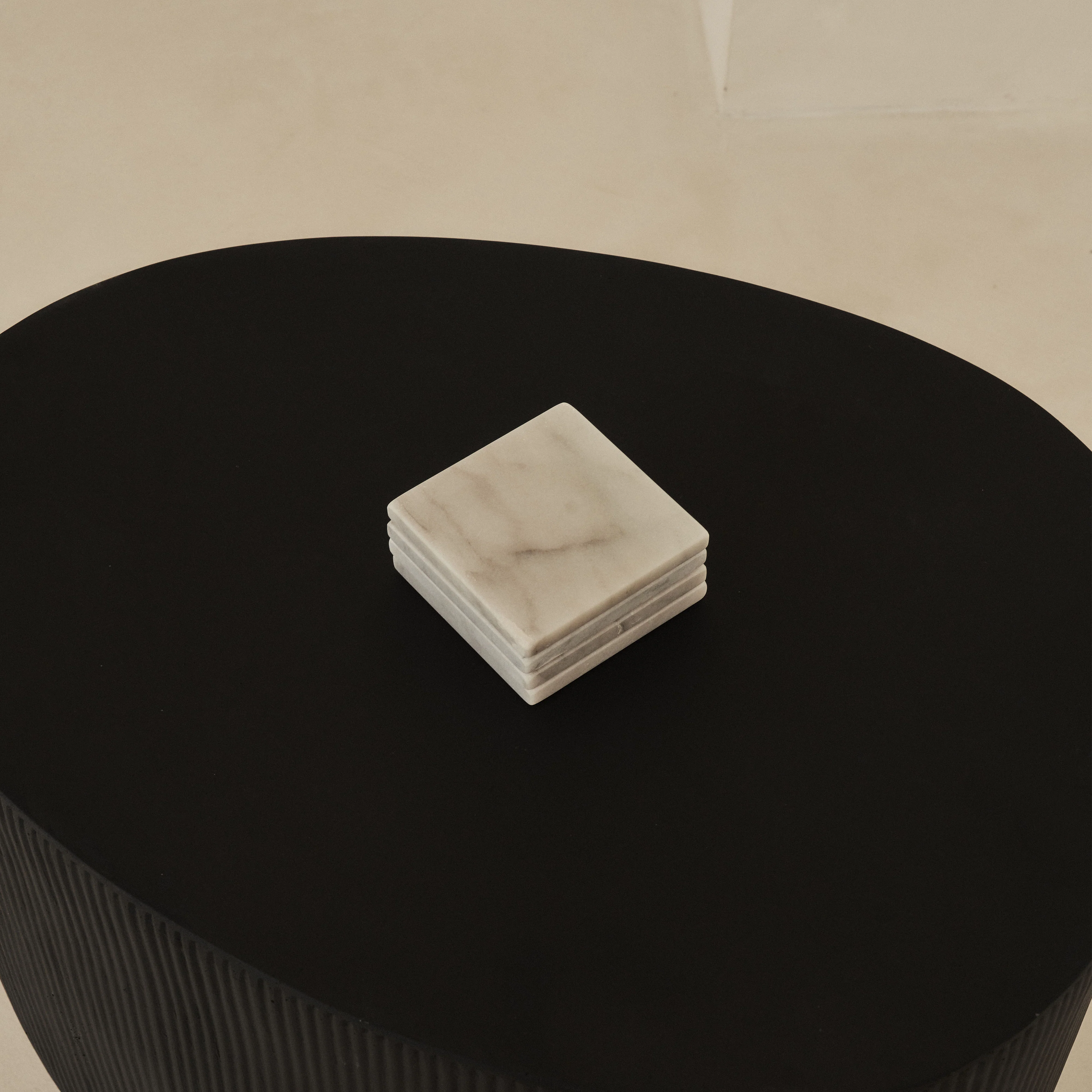 Marbelle - White Marble Coasters Set of 4 Square - Image 4