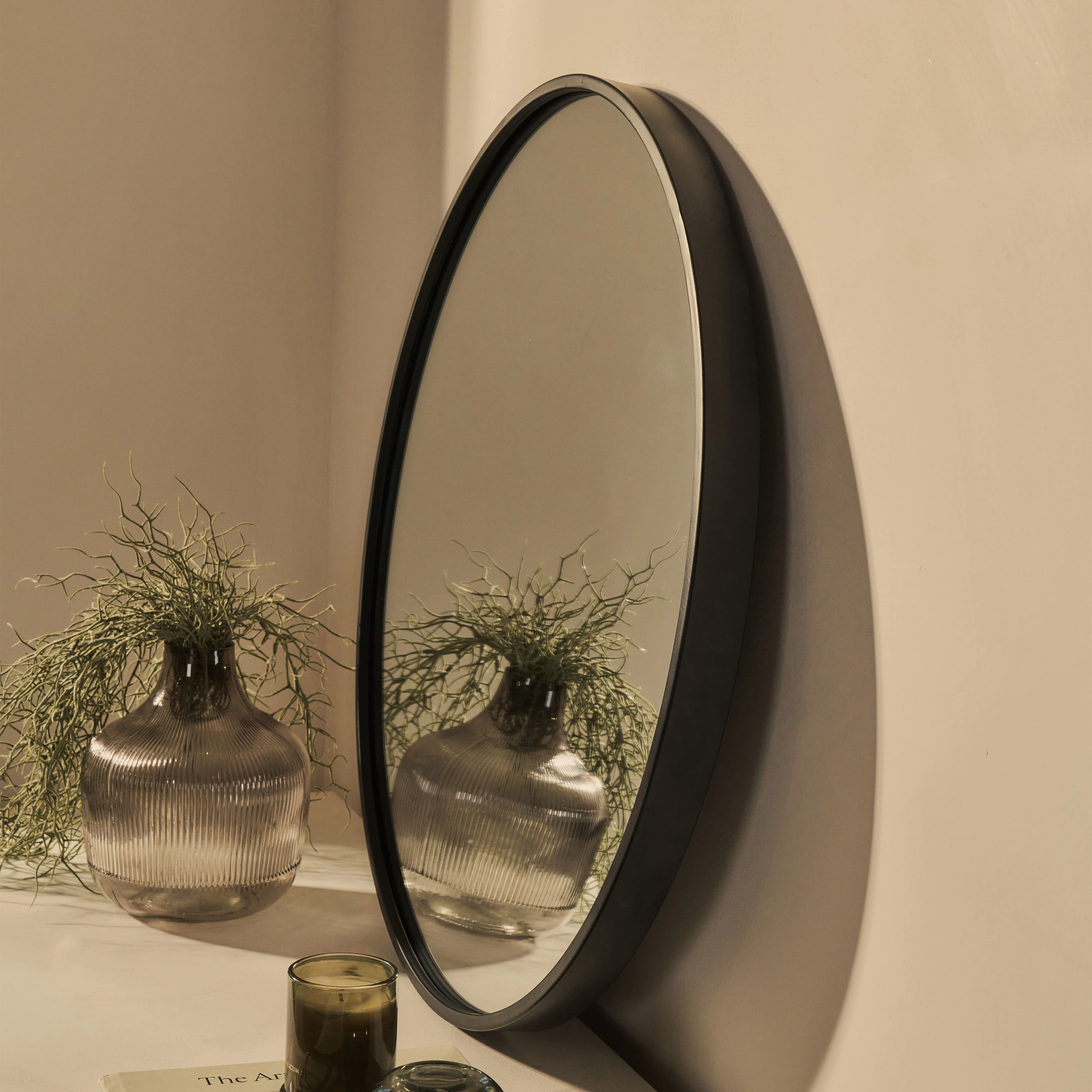 Metro - Black Metal Round Wall Mirror 70cm x 70cm - Image 3