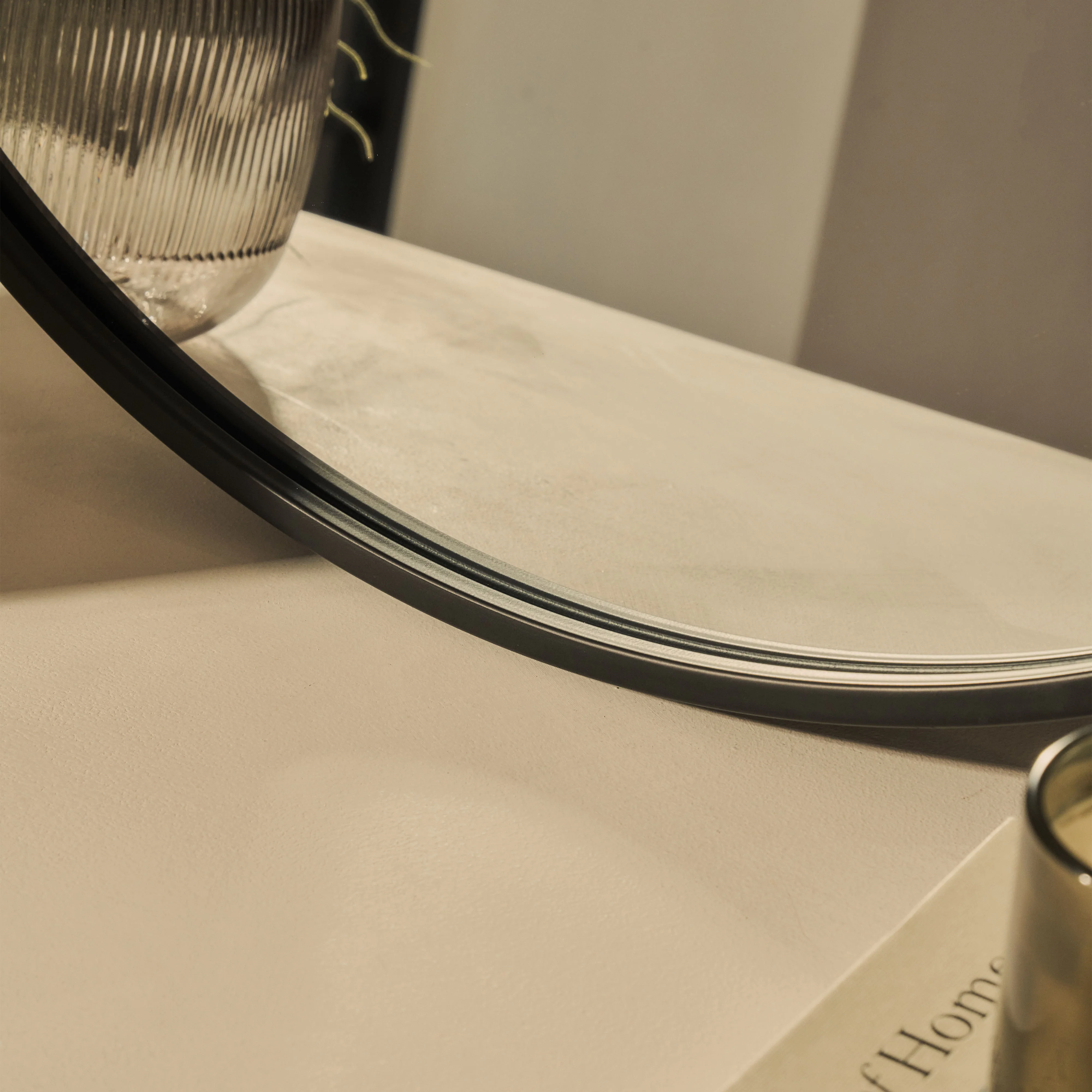 Metro - Black Metal Round Wall Mirror 70cm x 70cm - Image 4