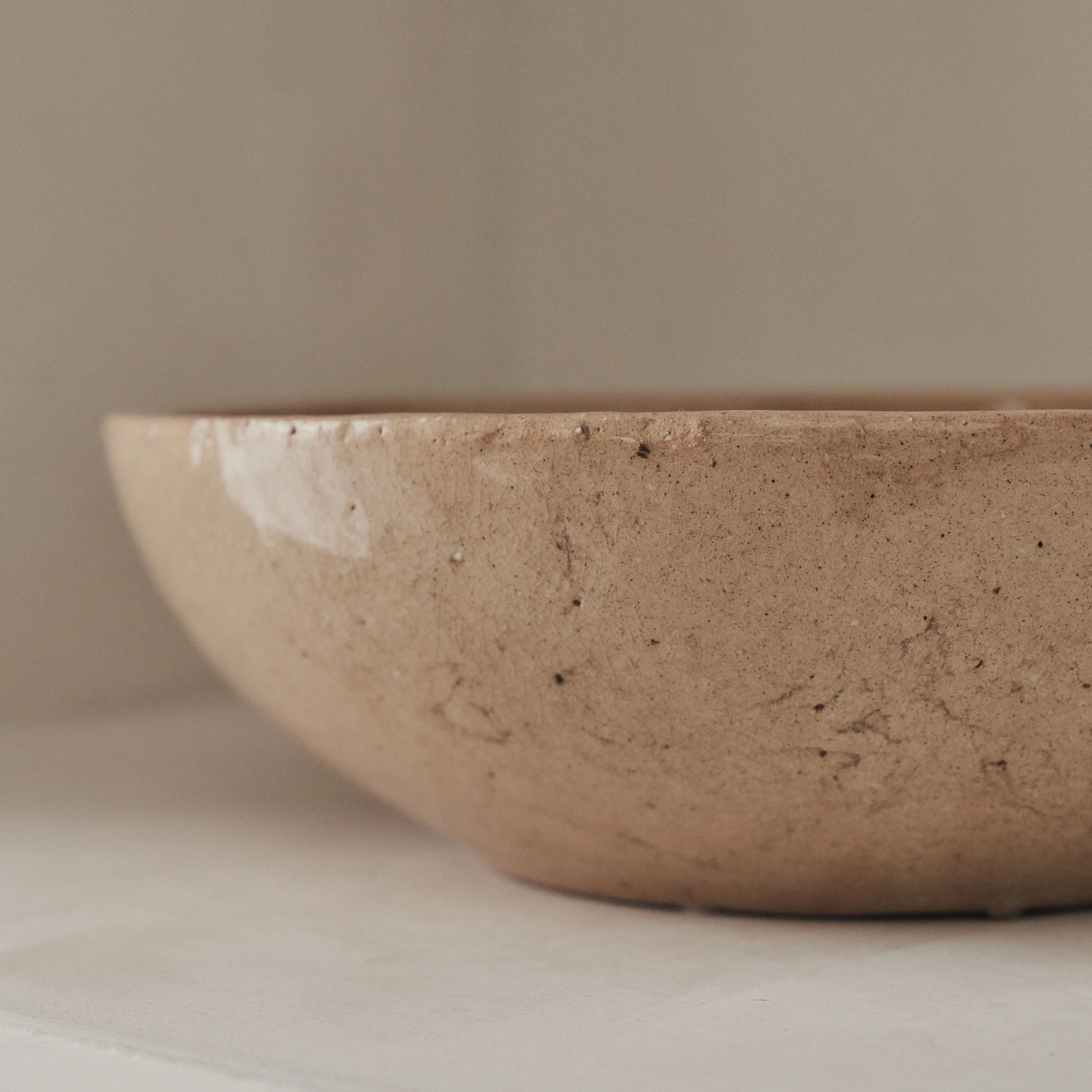 Portera - Beige Gloss Ceramic Decorative Bowl - Image 5