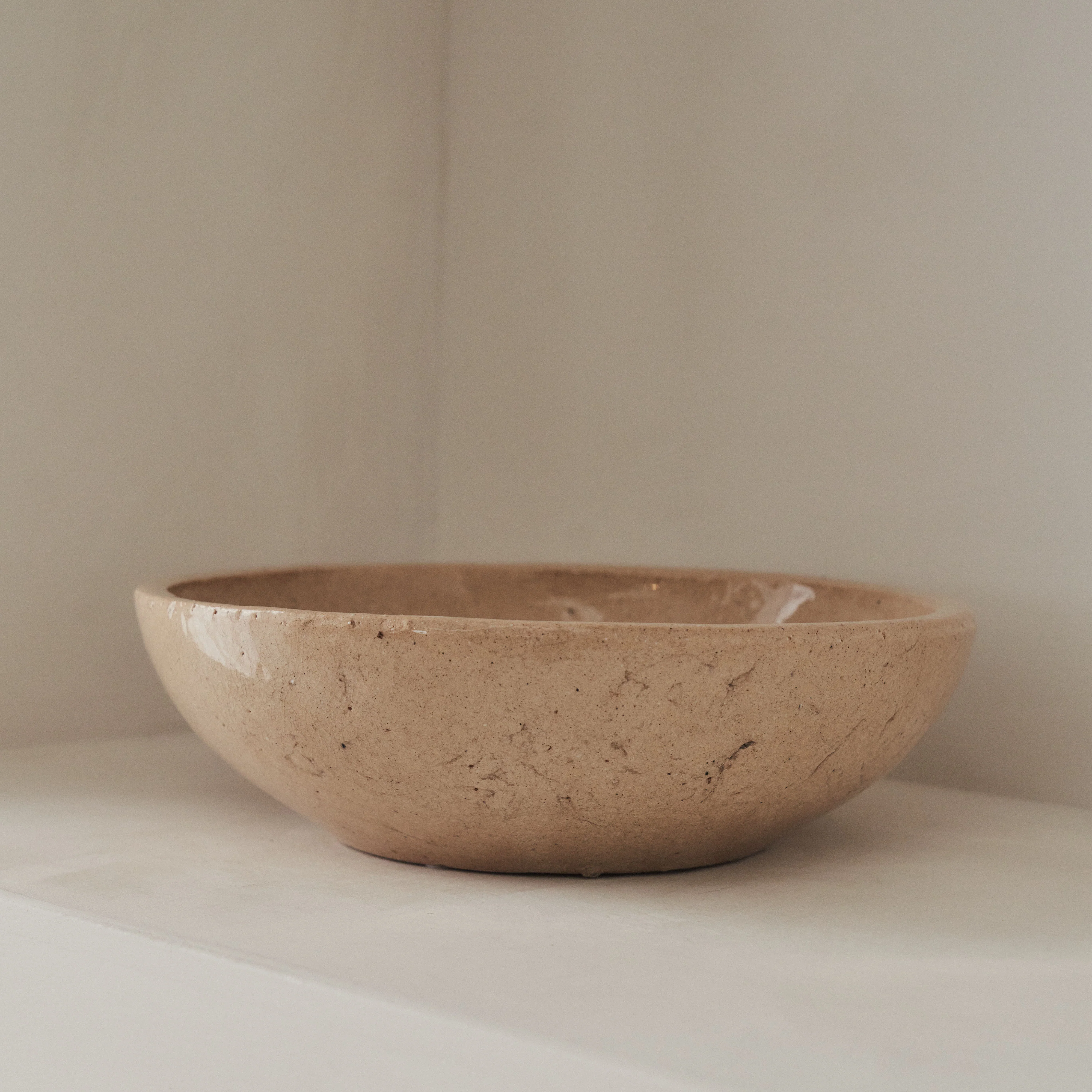Portera - Beige Gloss Ceramic Decorative Bowl - Image 6