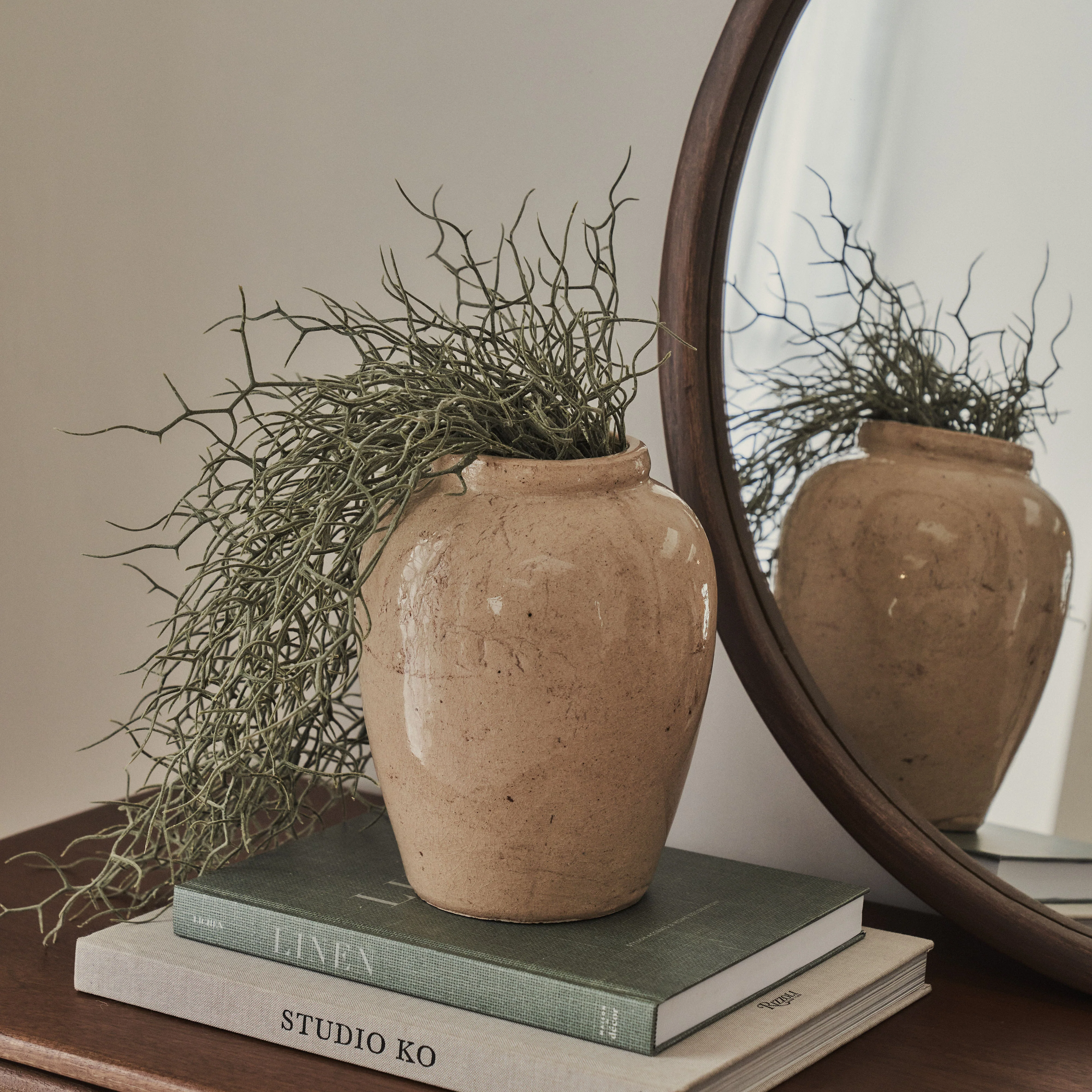 Portera - Beige Gloss Ceramic Vase - Image 7