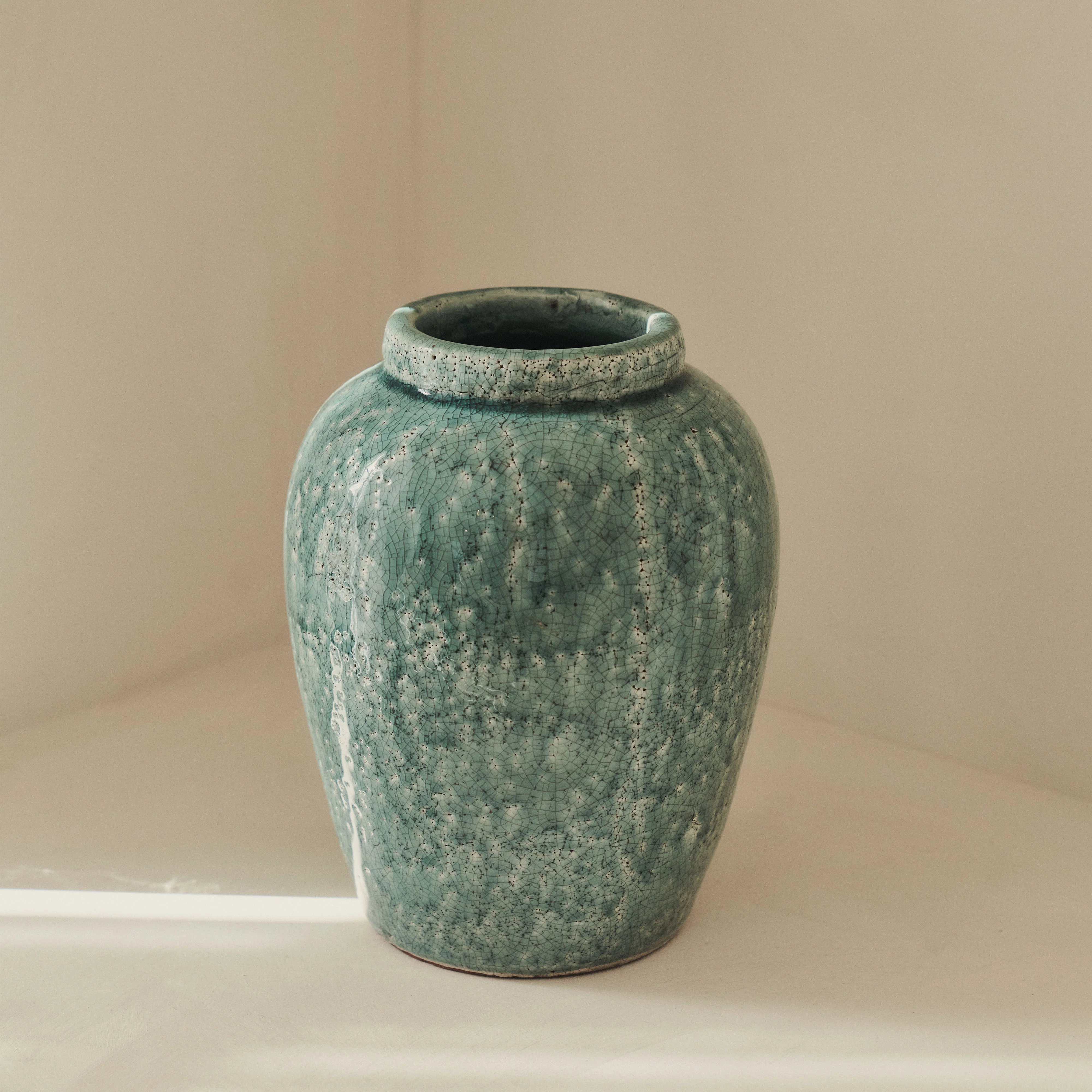 Portera - Coral Blue Gloss Ceramic Vase - Image 4