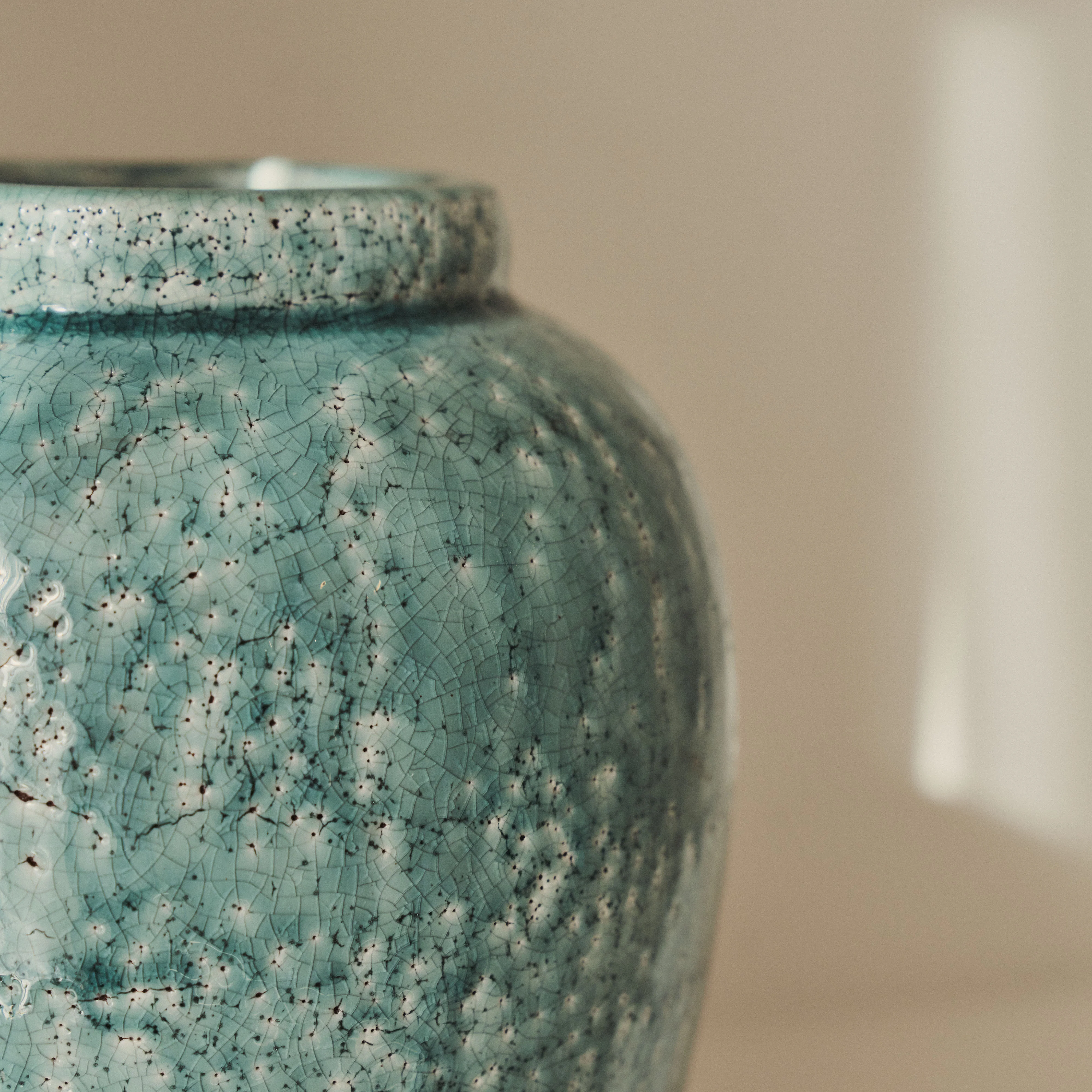 Portera - Coral Blue Gloss Ceramic Vase - Image 5