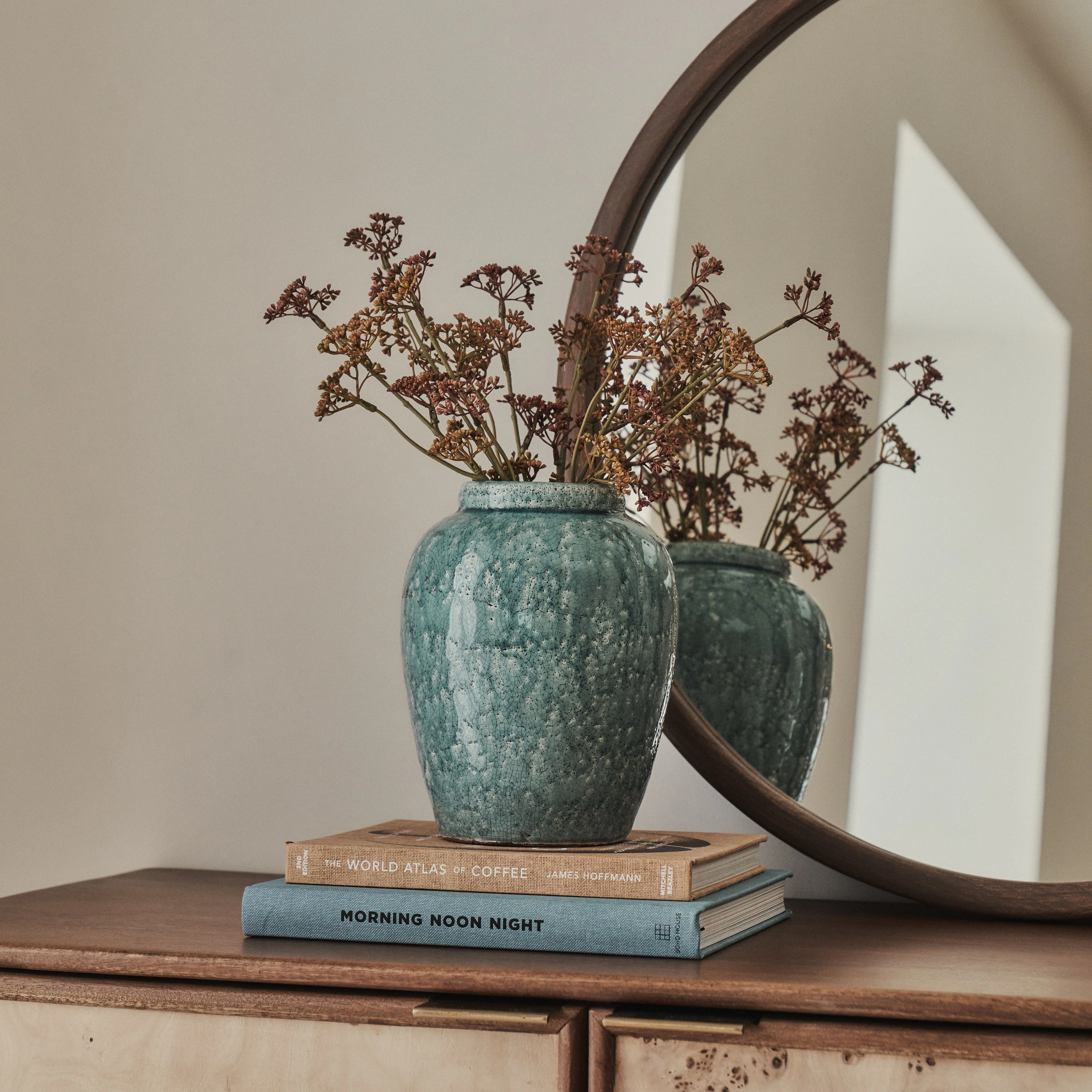 Portera - Coral Blue Gloss Ceramic Vase - Image 6