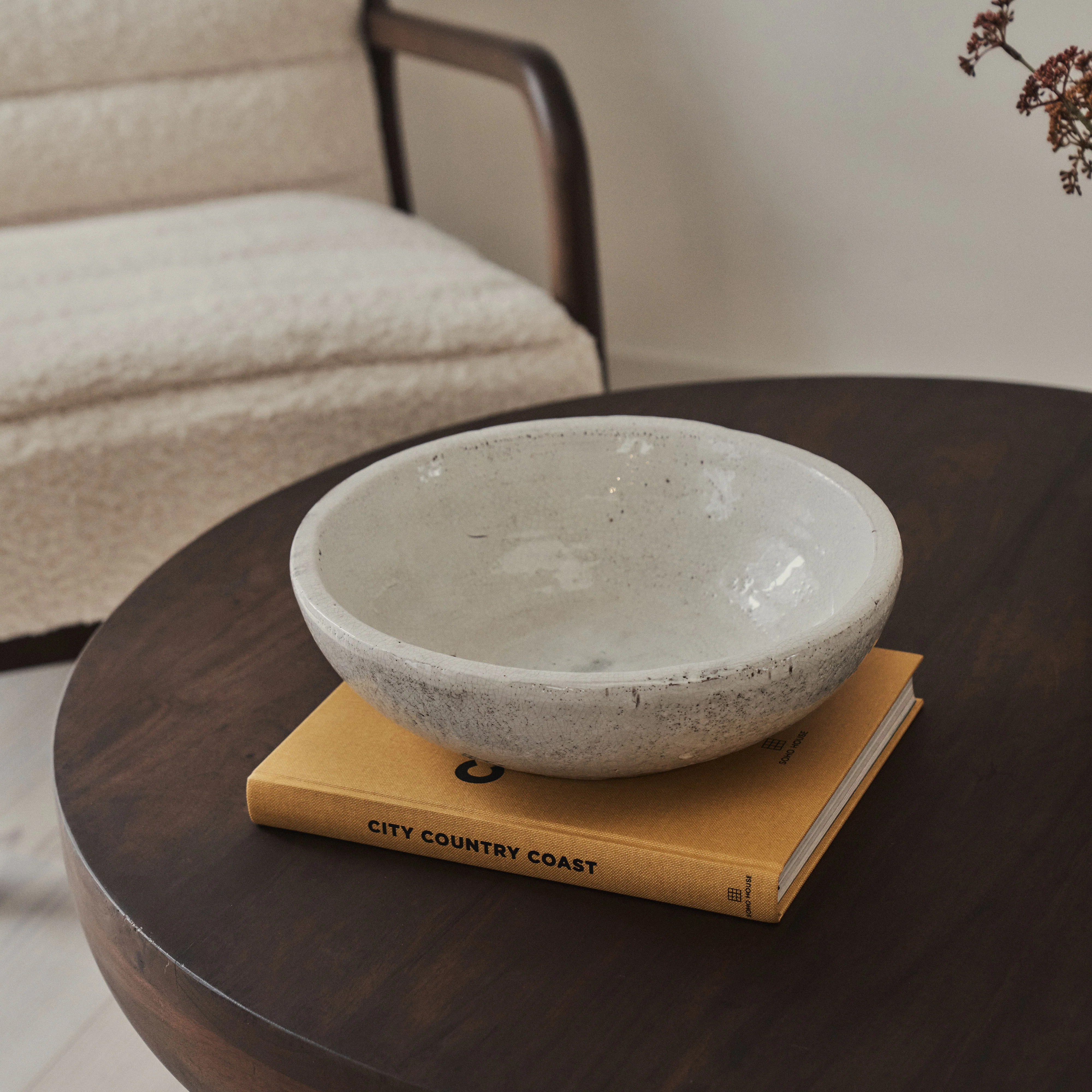 Portera - Ivory Gloss Ceramic Decorative Bowl - Image 10