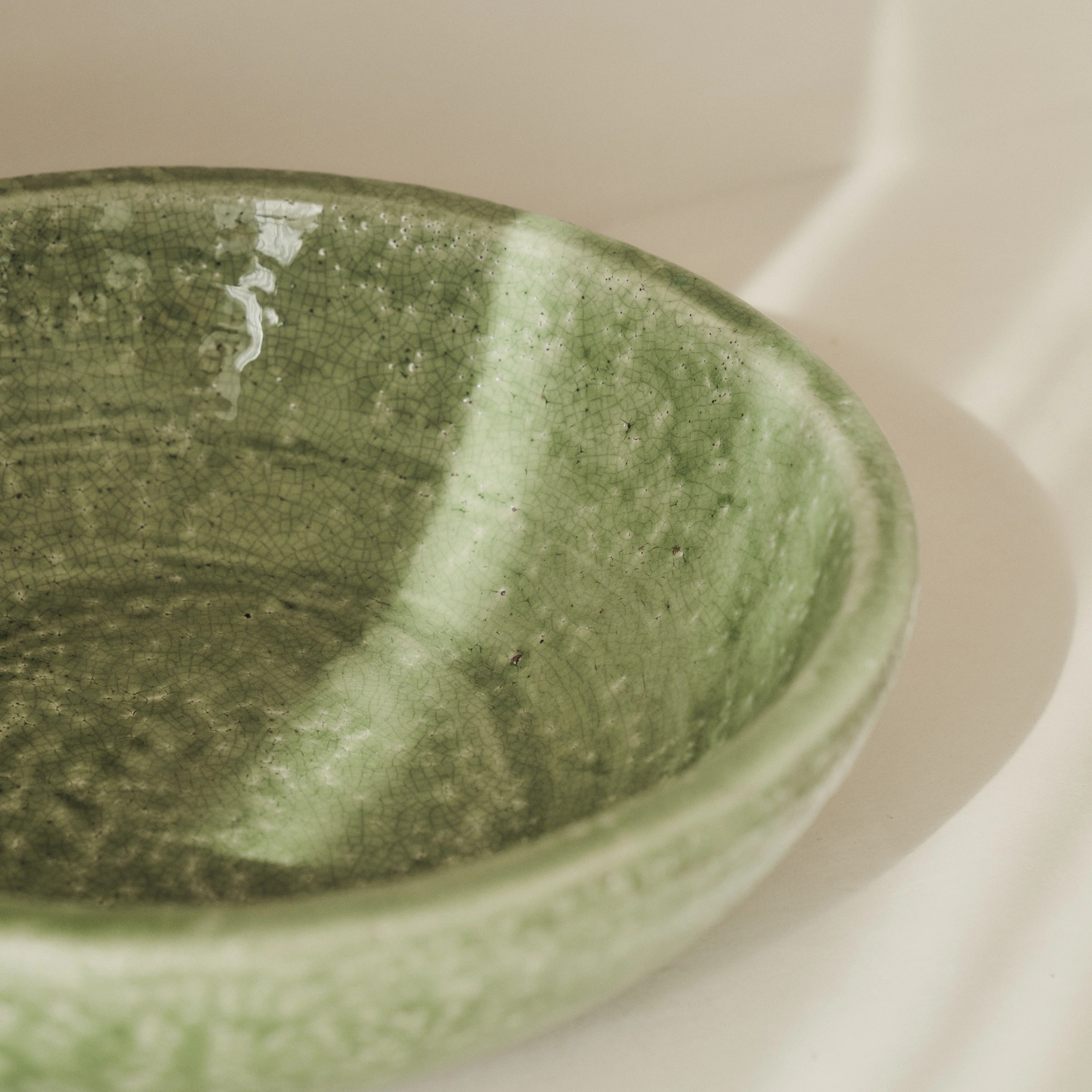 Portera - Jade Green Gloss Ceramic Decorative Bowl - Image 10