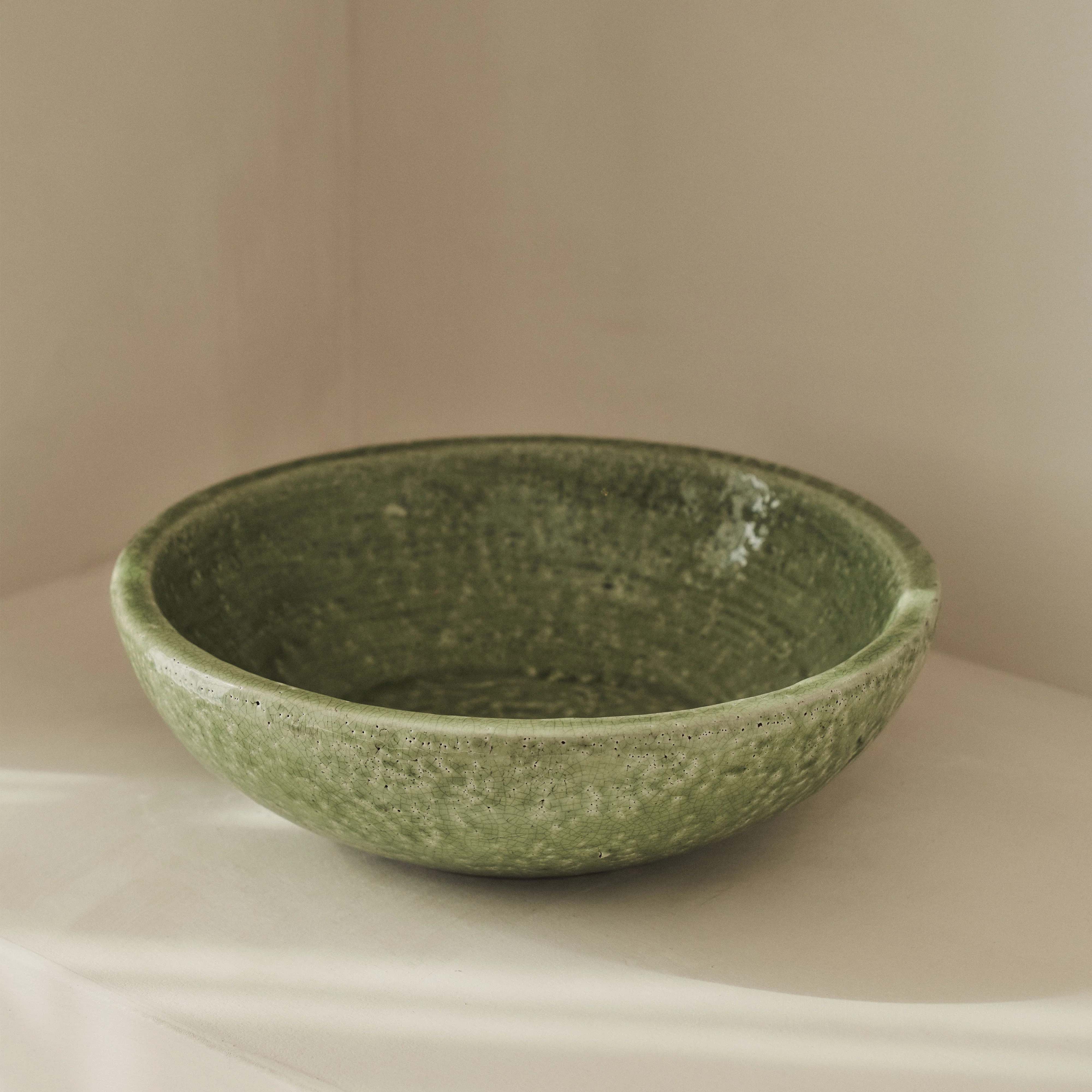 Portera - Jade Green Gloss Ceramic Decorative Bowl - Image 3