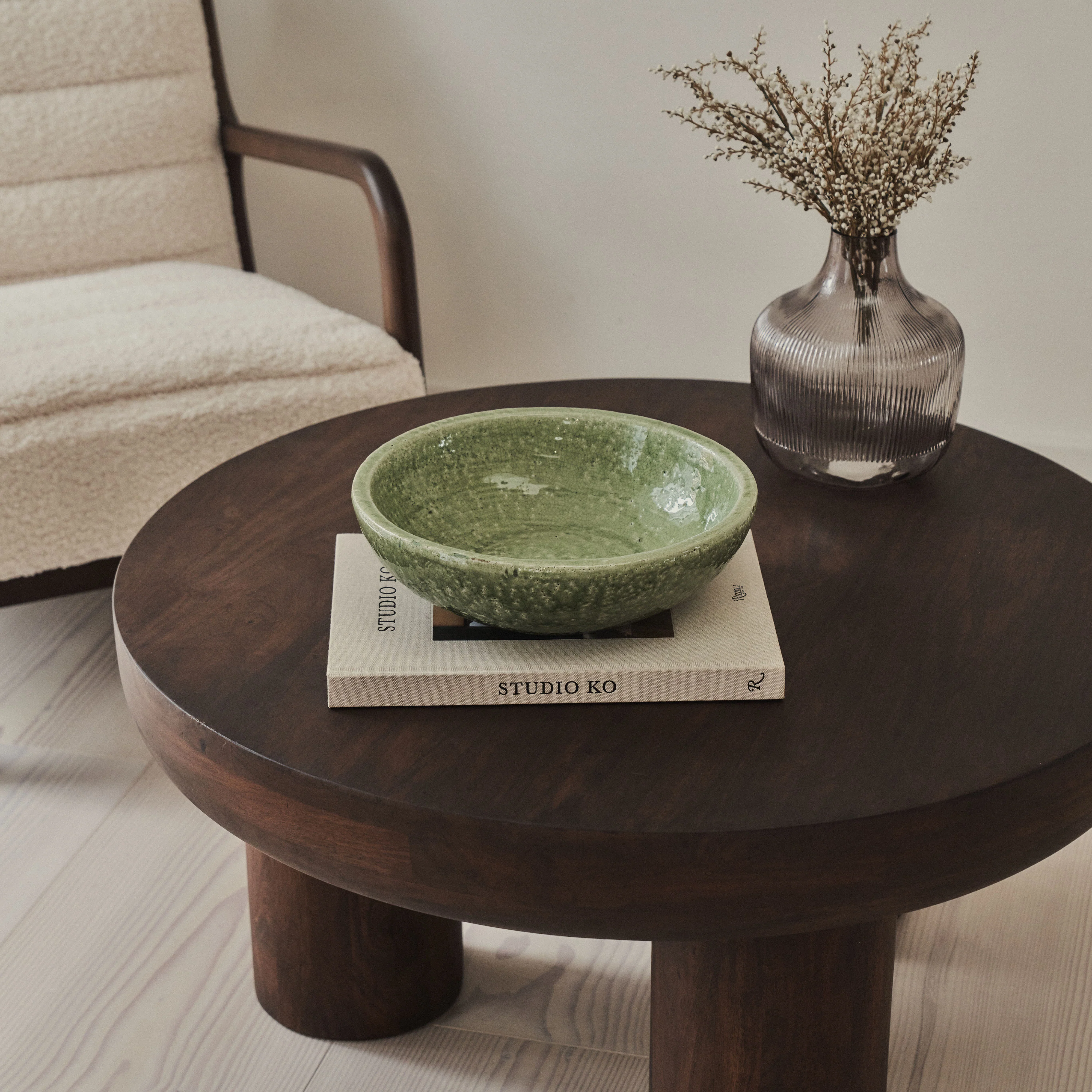 Portera - Jade Green Gloss Ceramic Decorative Bowl - Image 4