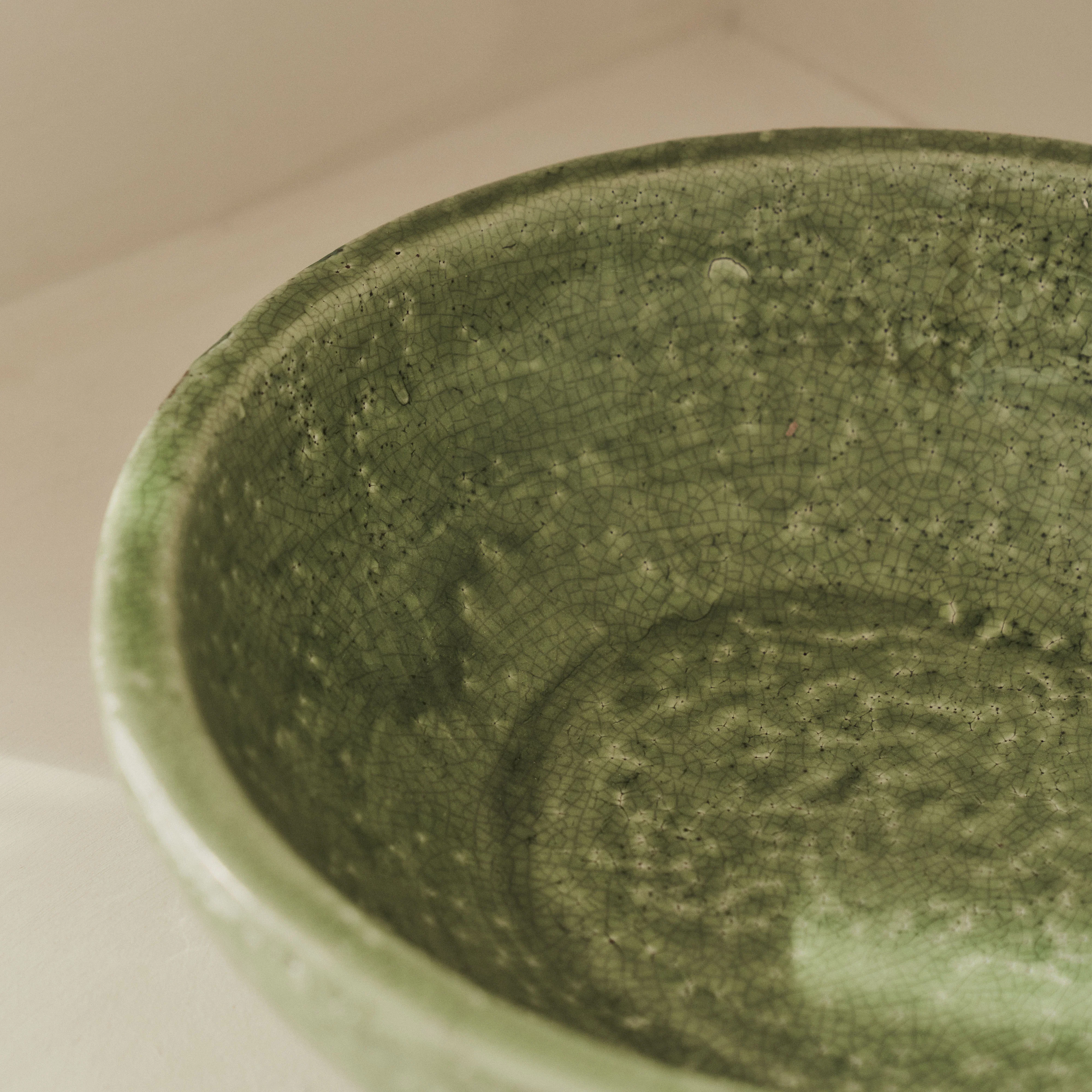 Portera - Jade Green Gloss Ceramic Decorative Bowl - Image 7