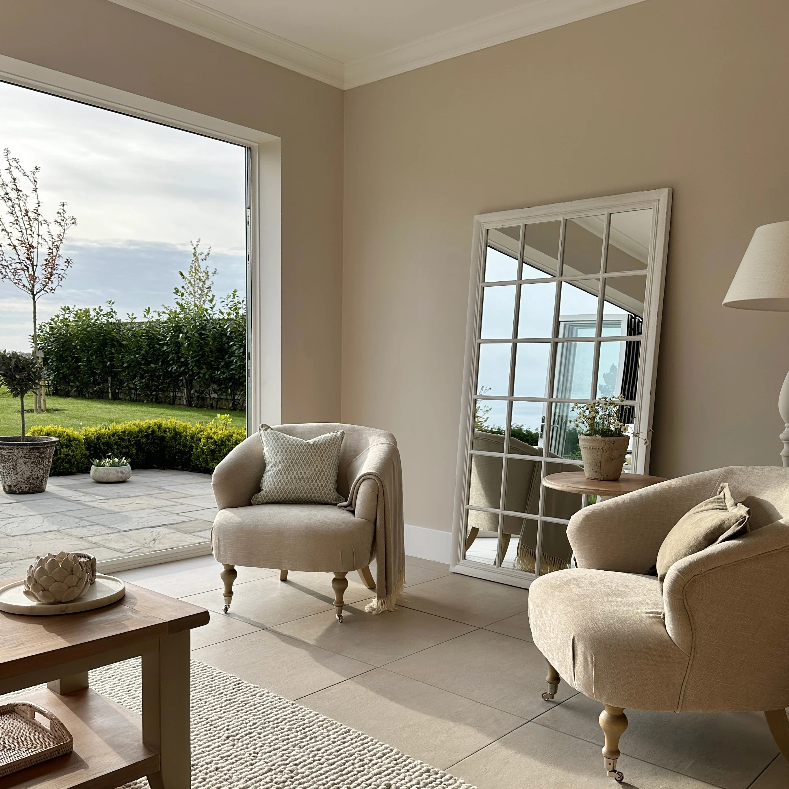 Sasha - White Shabby Chic Full Length Window Mirror 180cm x 100cm - Image 3