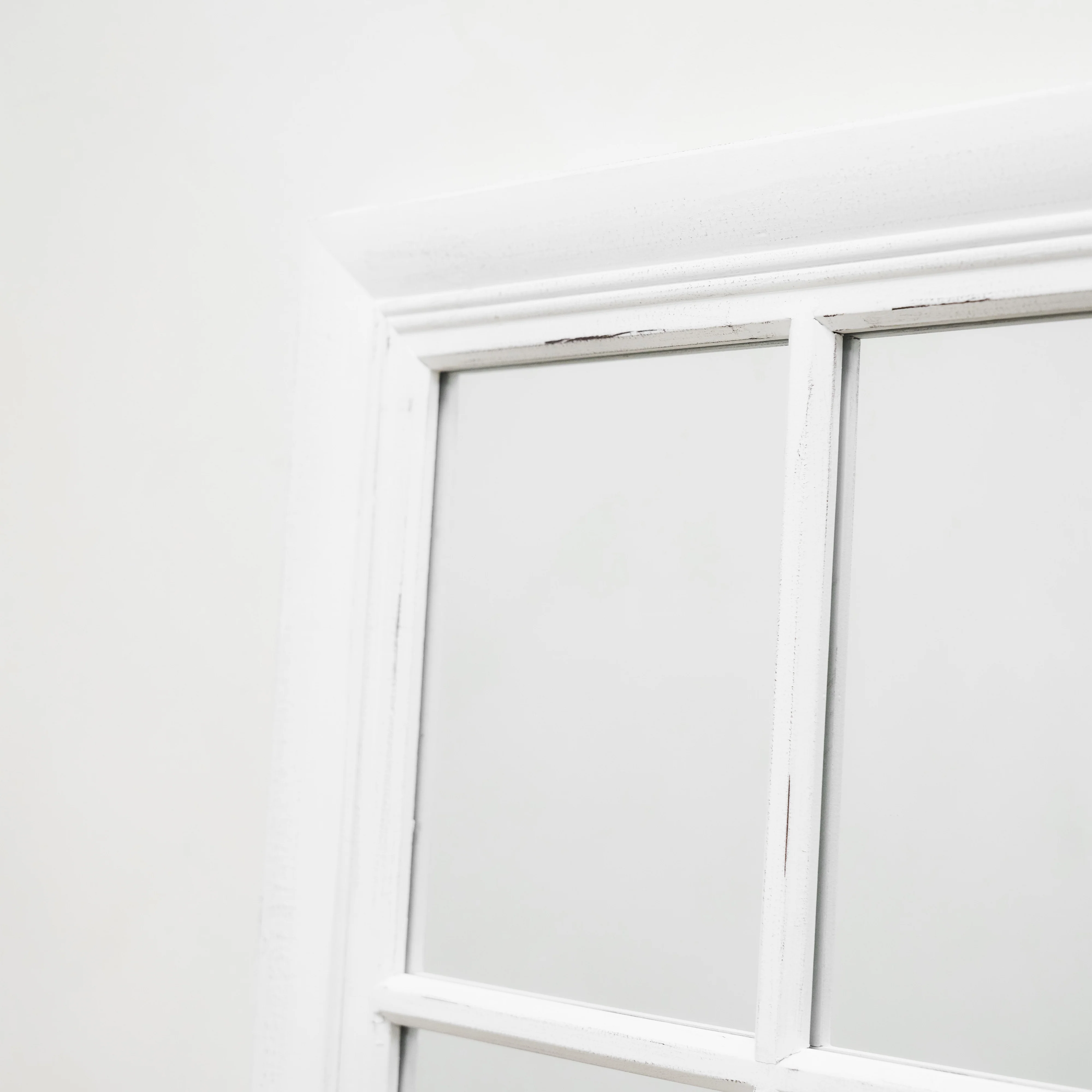 Sasha - White Shabby Chic Full Length Window Mirror 180cm x 100cm - Image 9