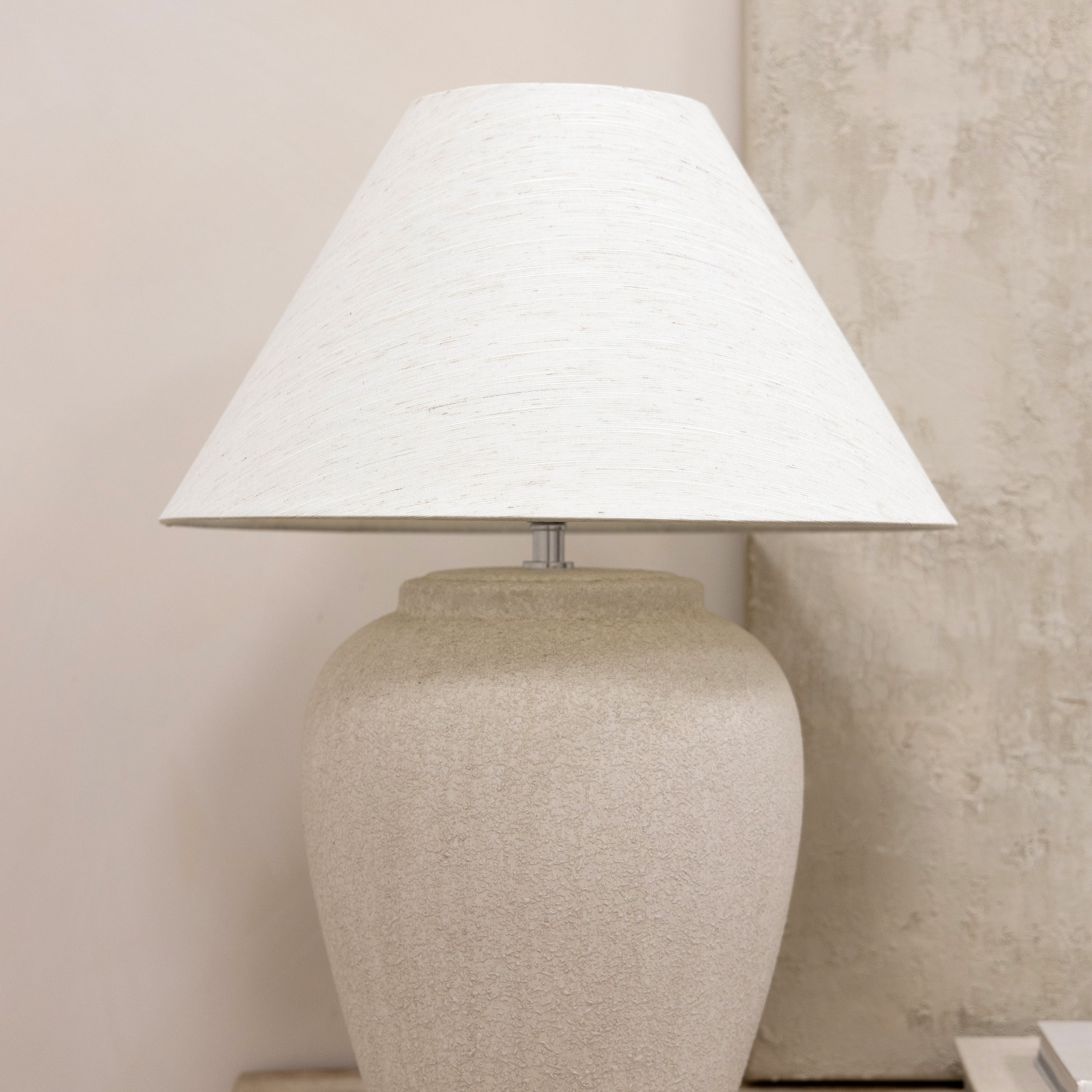 Sicily - Stone Ceramic Coolie Shade Table Lamp - Image 5