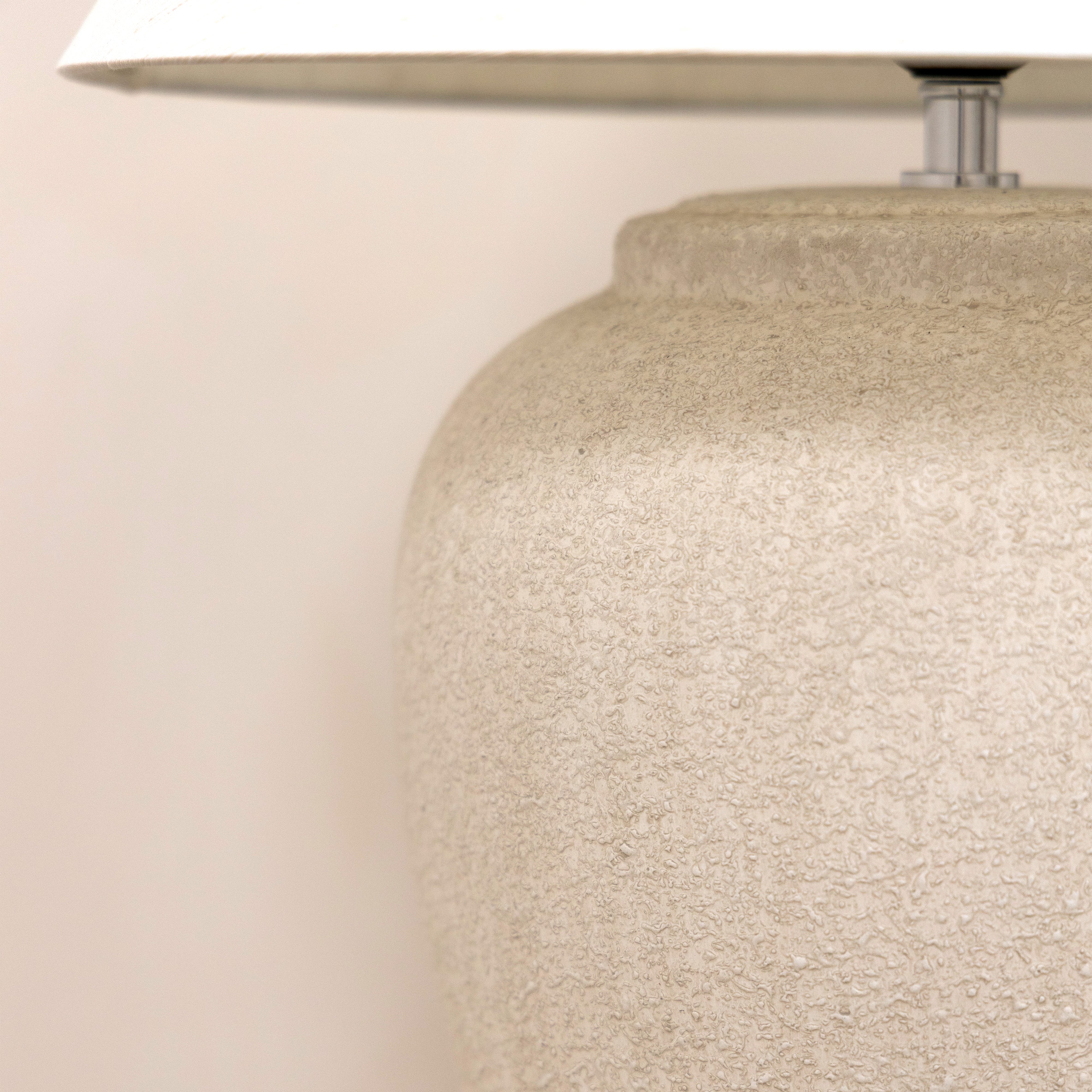 Sicily - Stone Ceramic Coolie Shade Table Lamp - Image 6