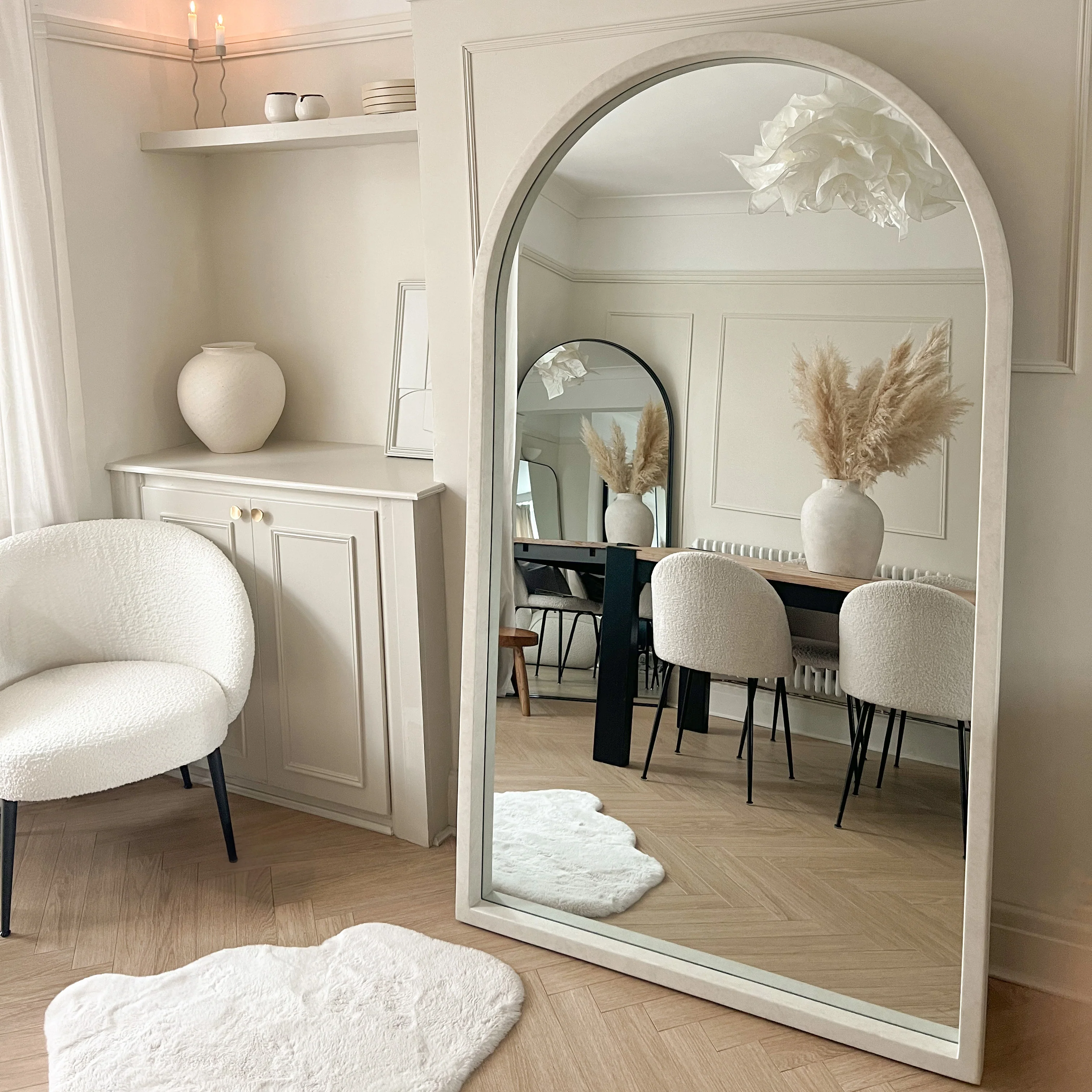 Tamara - Full Length Extra Large Arched Concrete Mirror 190cm x 110cm - Image 10