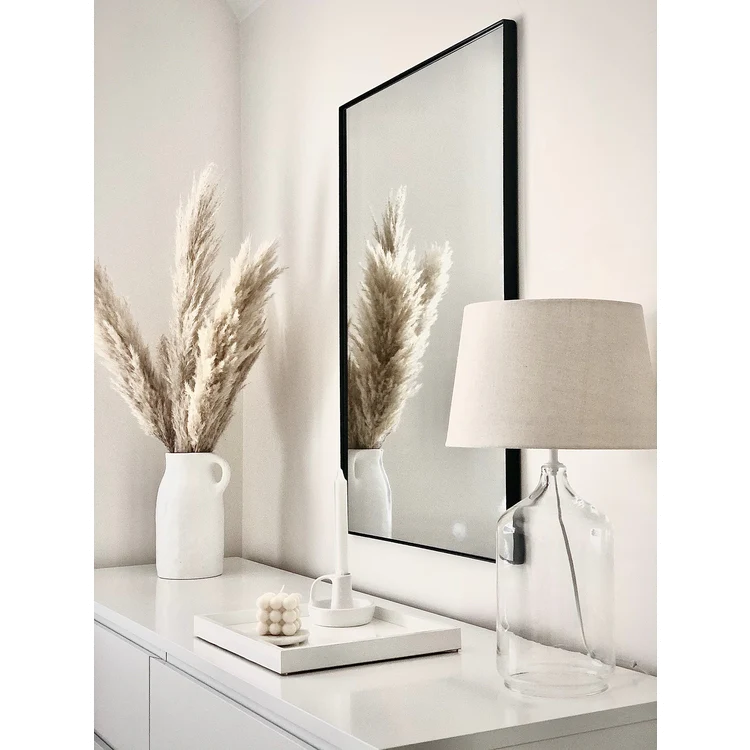 Theo - Black Rectangular Metal Wall Mirror 90cm x 60cm - Image 8