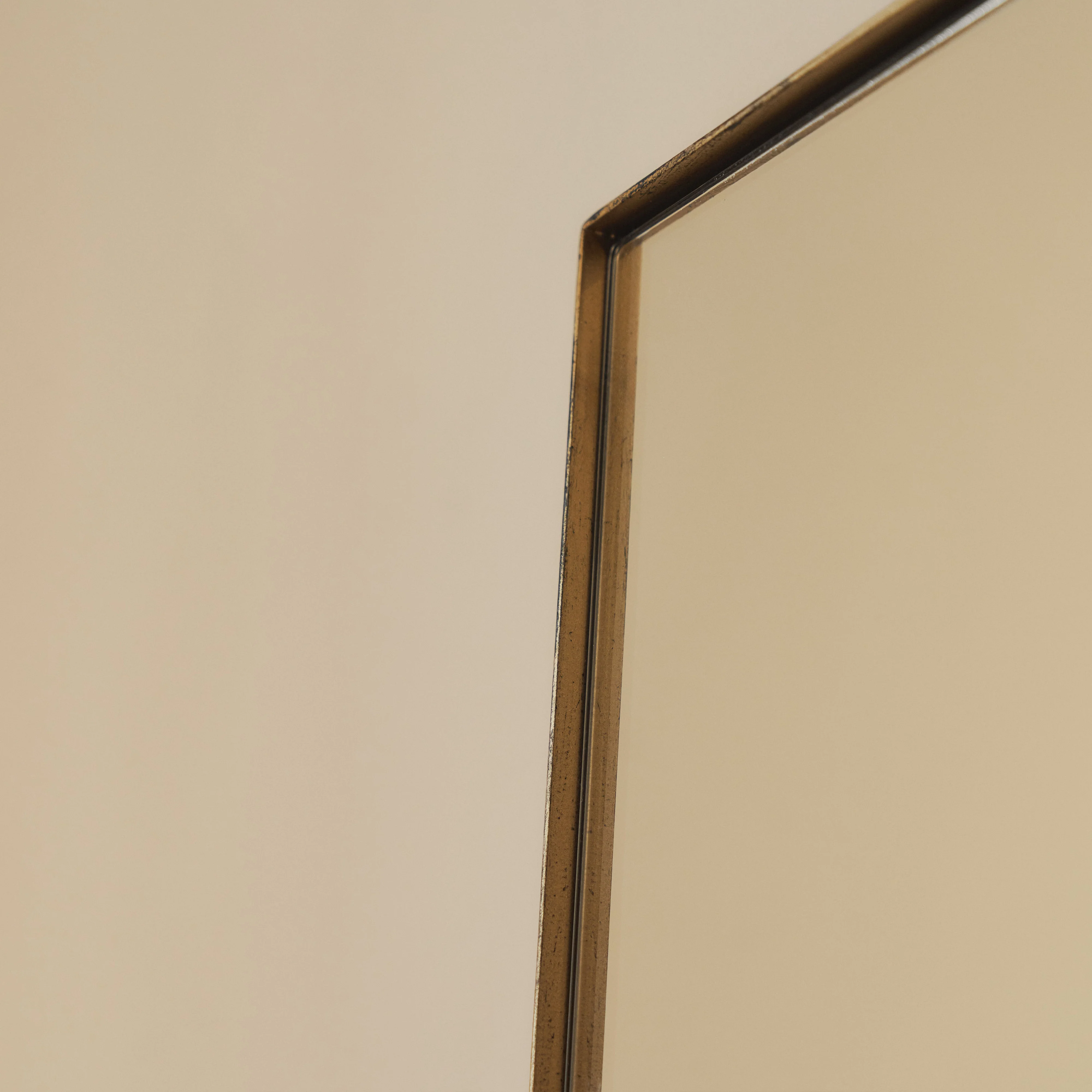 Theo - Gold Rectangular Metal Wall Mirror 90cm x 60cm - Image 5