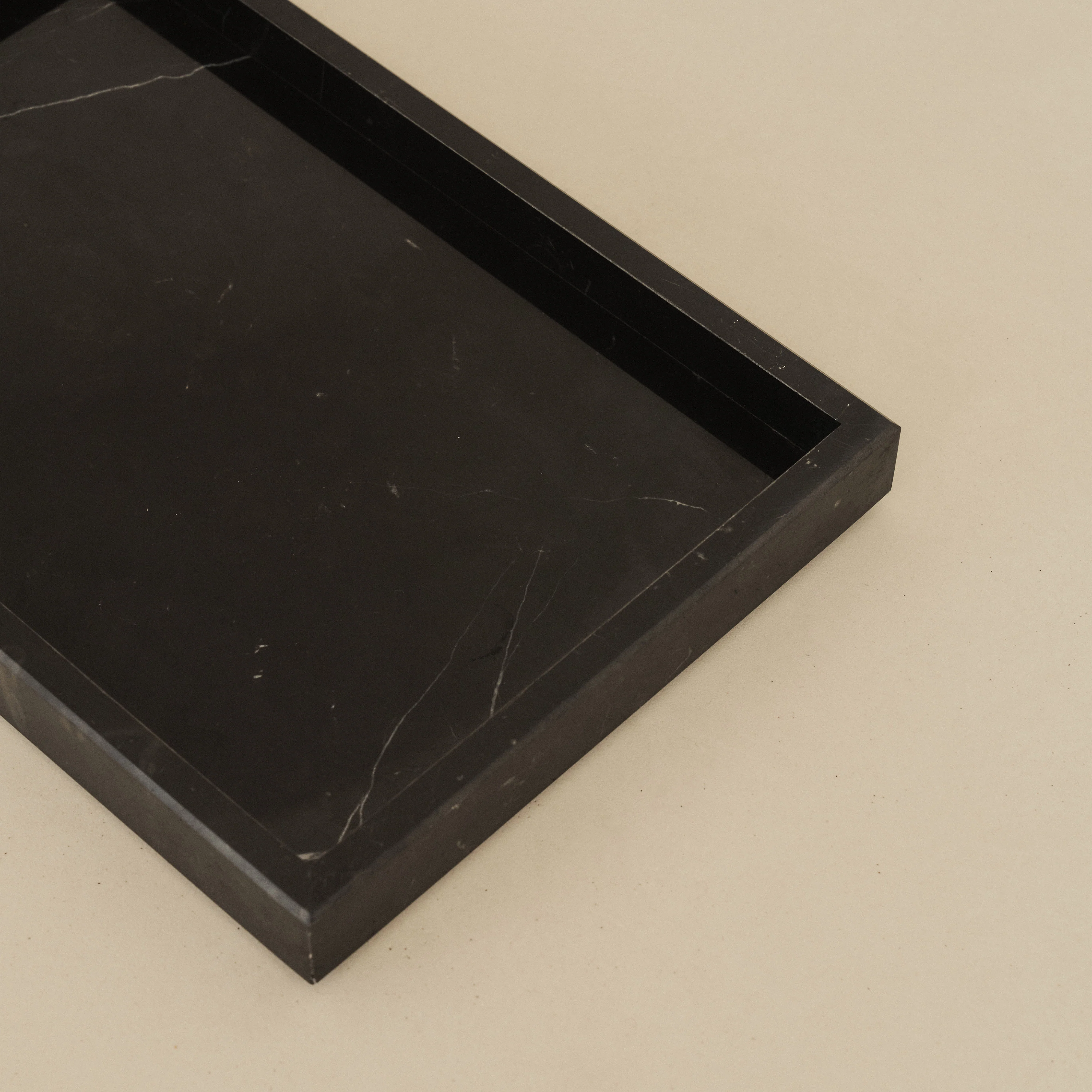 Travara - Black Marble Large Rectangular Decorative Tray - Image 10