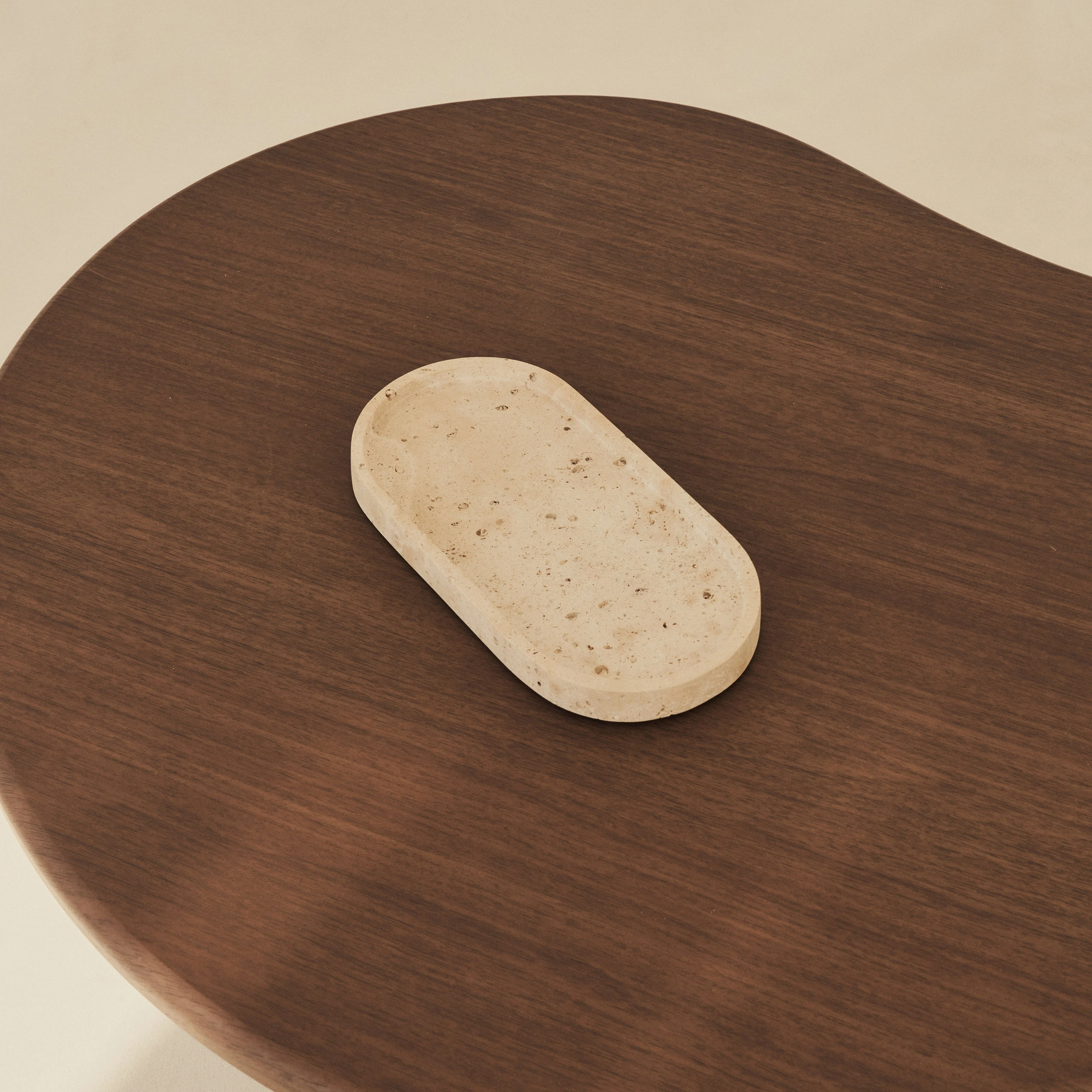 Travara - Cream Travertine Oval Decorative Tray - Image 7
