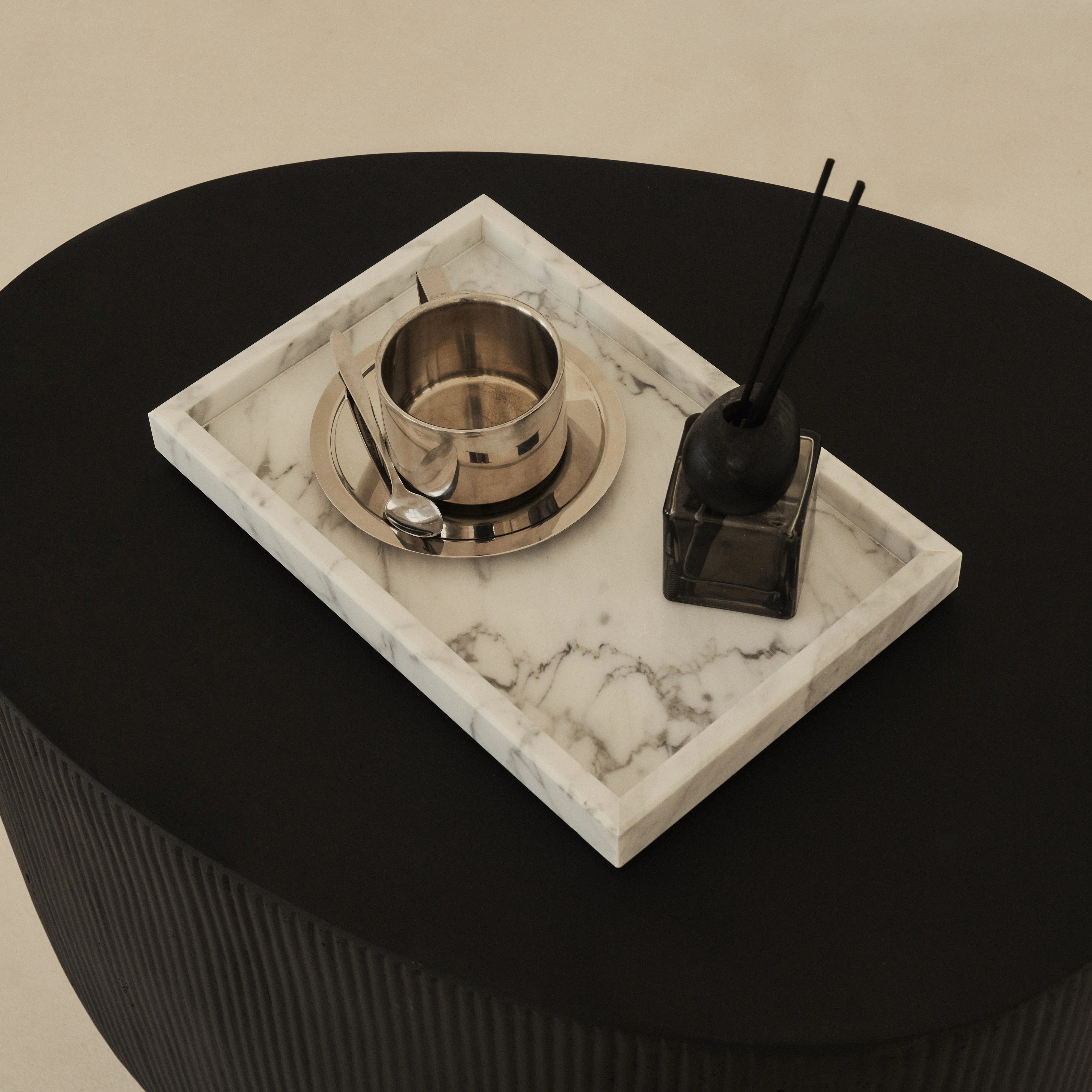 Travara - White Marble Large Rectangular Decorative Tray - Image 10