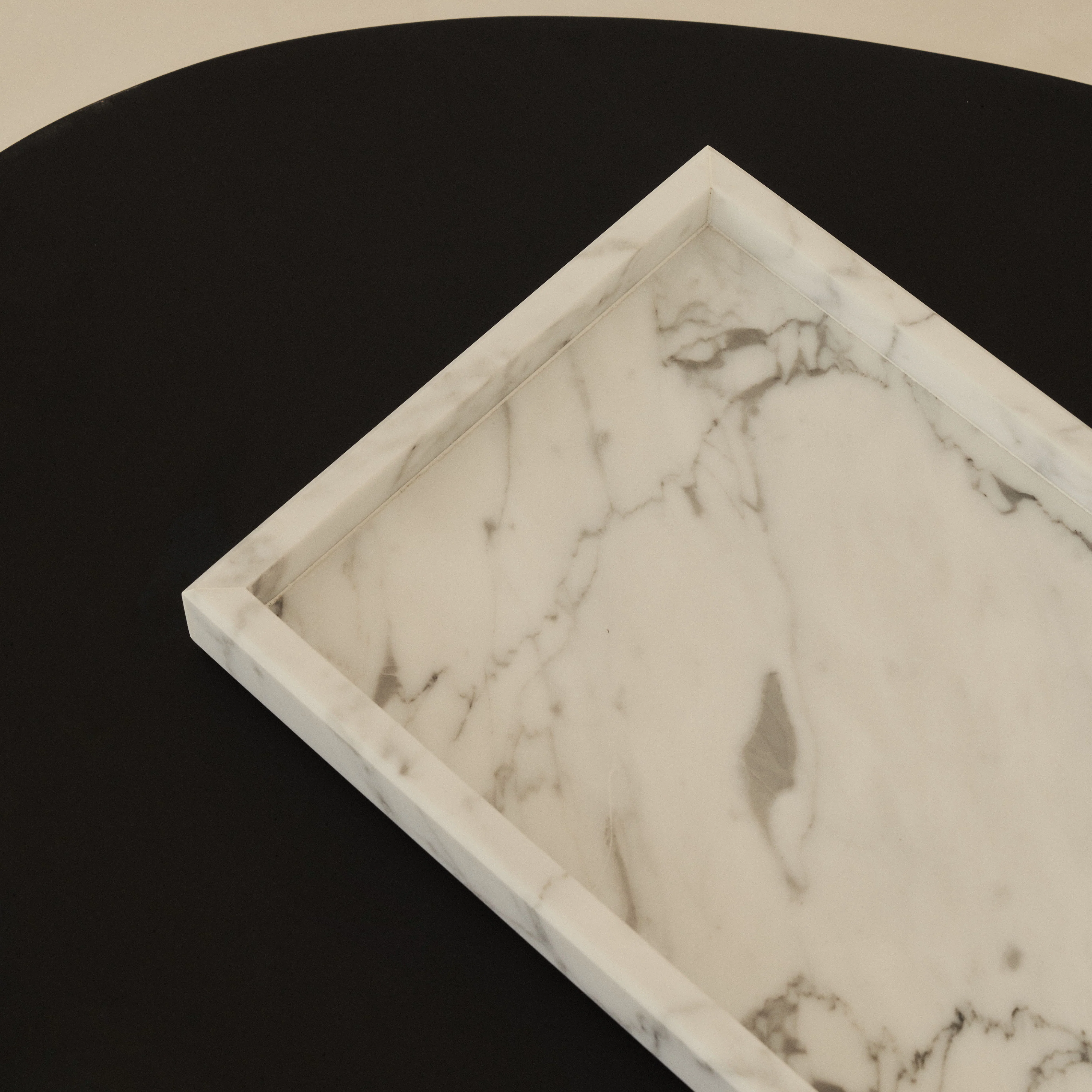 Travara - White Marble Large Rectangular Decorative Tray - Image 12