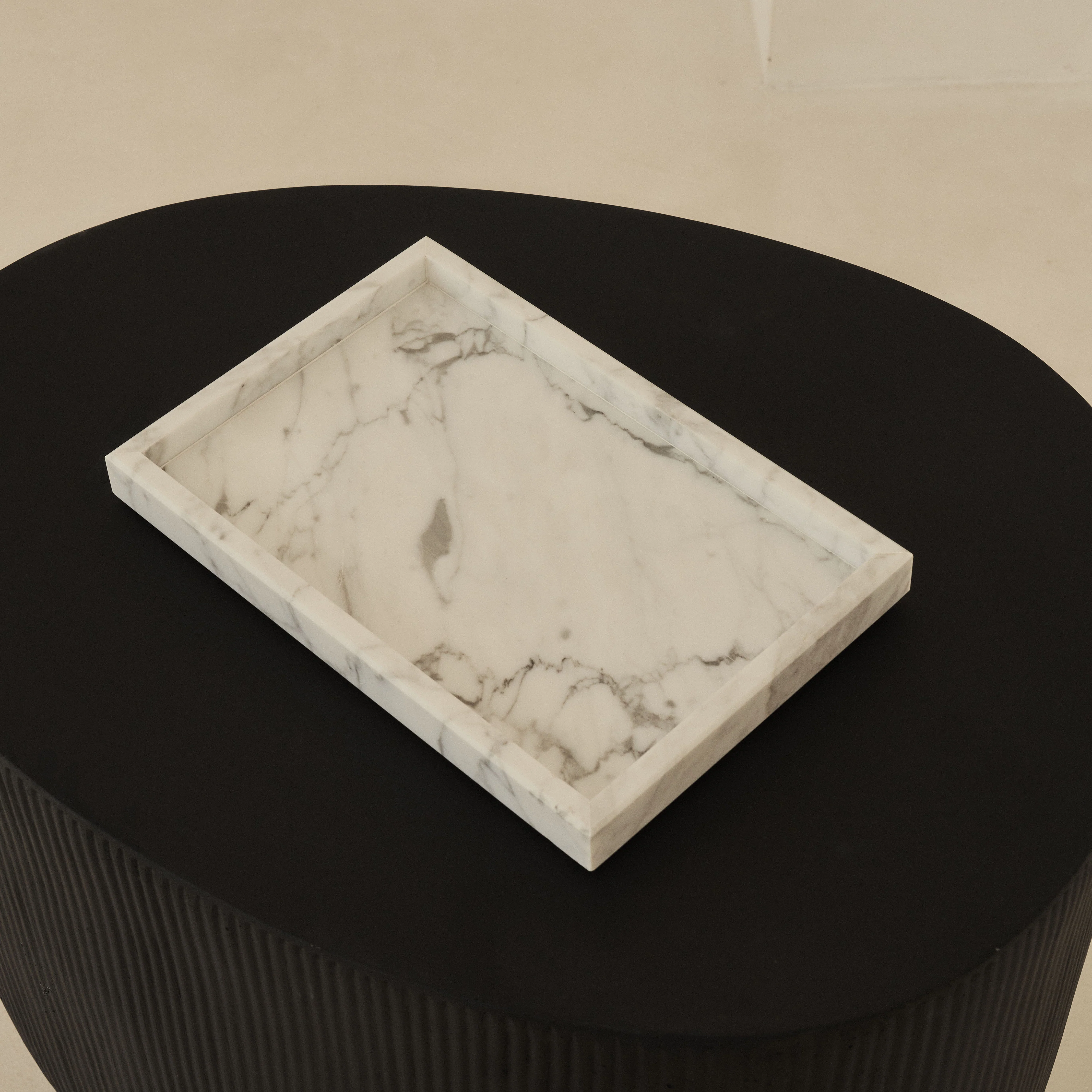 Travara - White Marble Large Rectangular Decorative Tray - Image 13