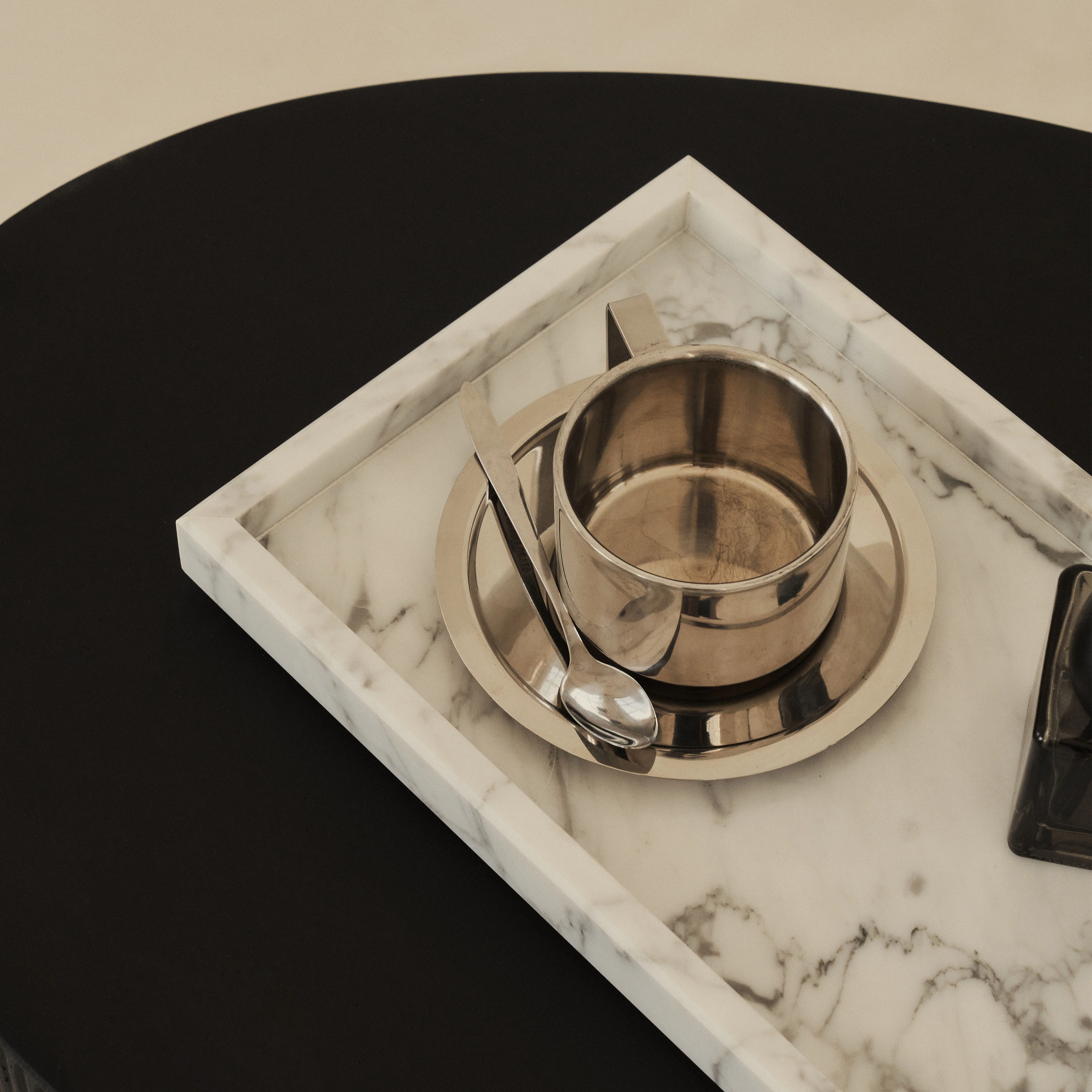 Travara - White Marble Large Rectangular Decorative Tray - Image 9