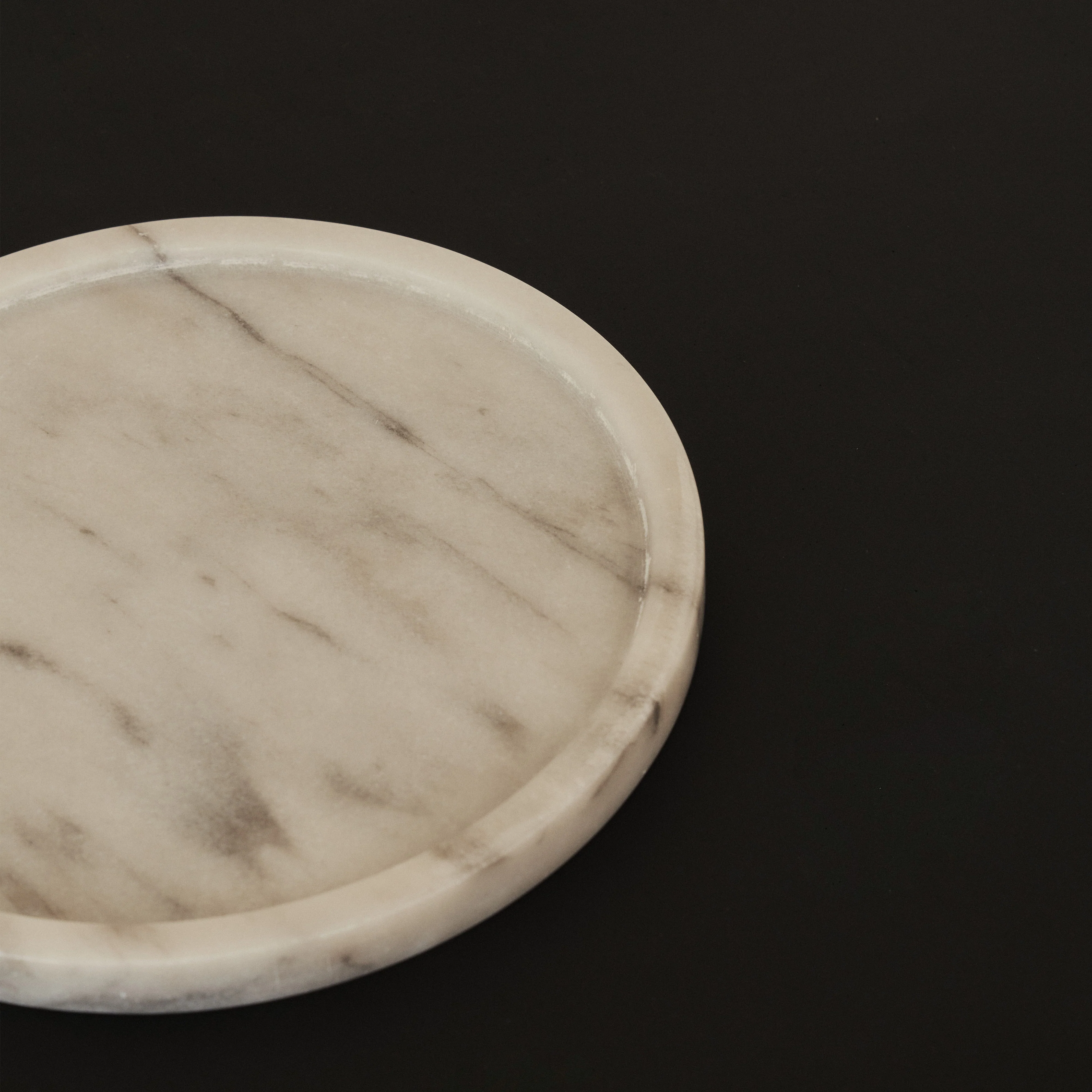 Travara - White Marble Round Decorative Tray - Image 8