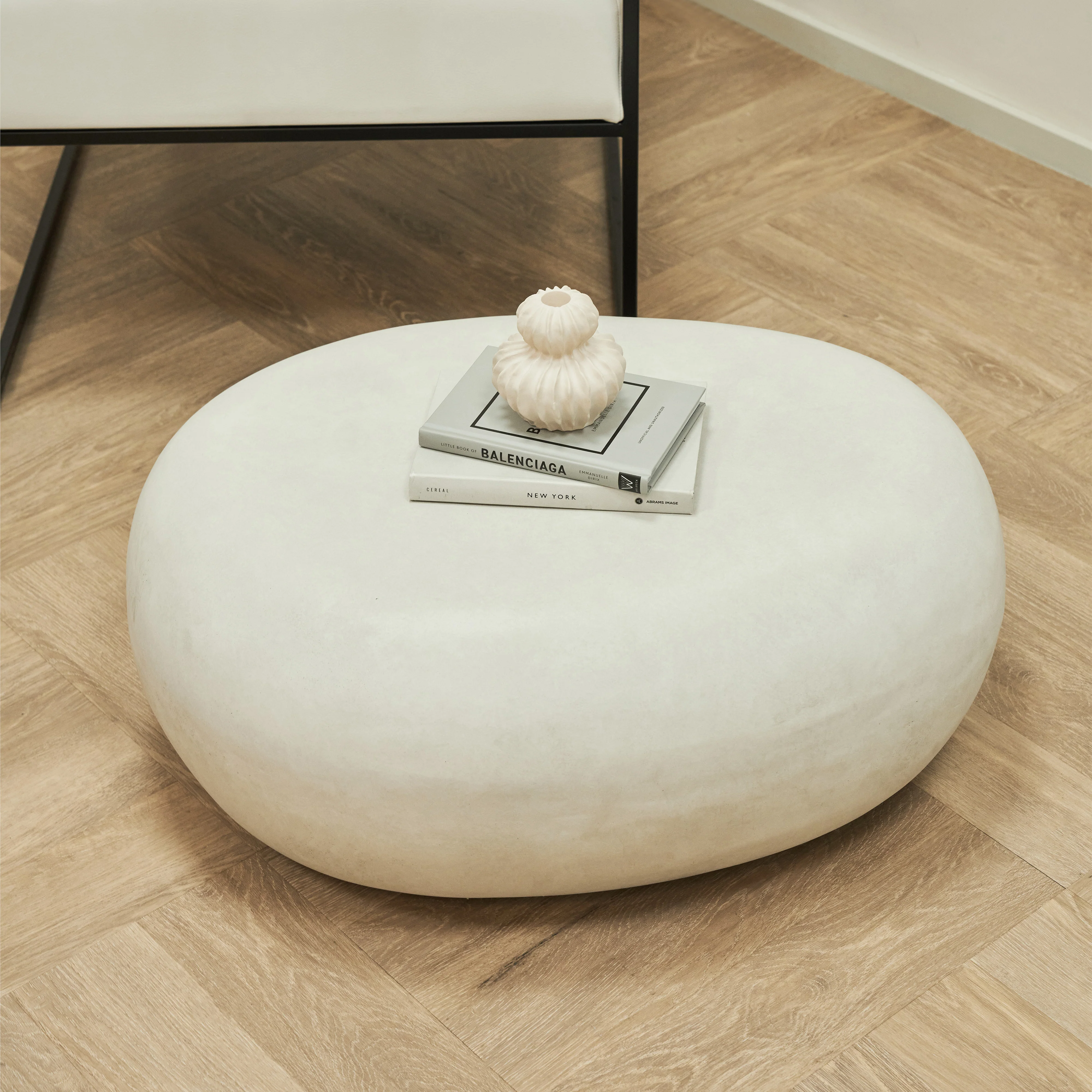 Zola - Minimal Concrete Pebble Coffee Table Large - Image 4