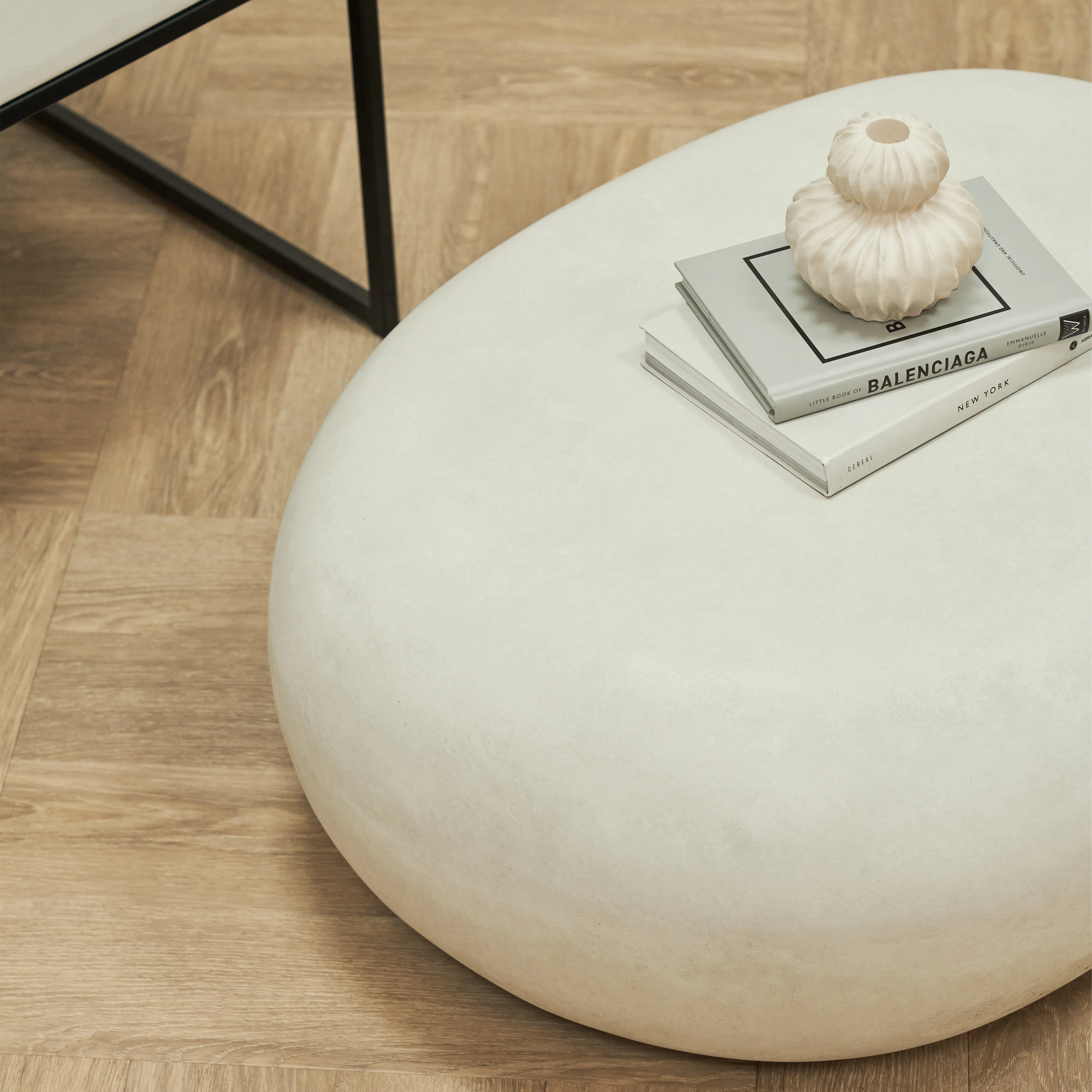 Zola - Minimal Concrete Pebble Coffee Table Large - Image 7